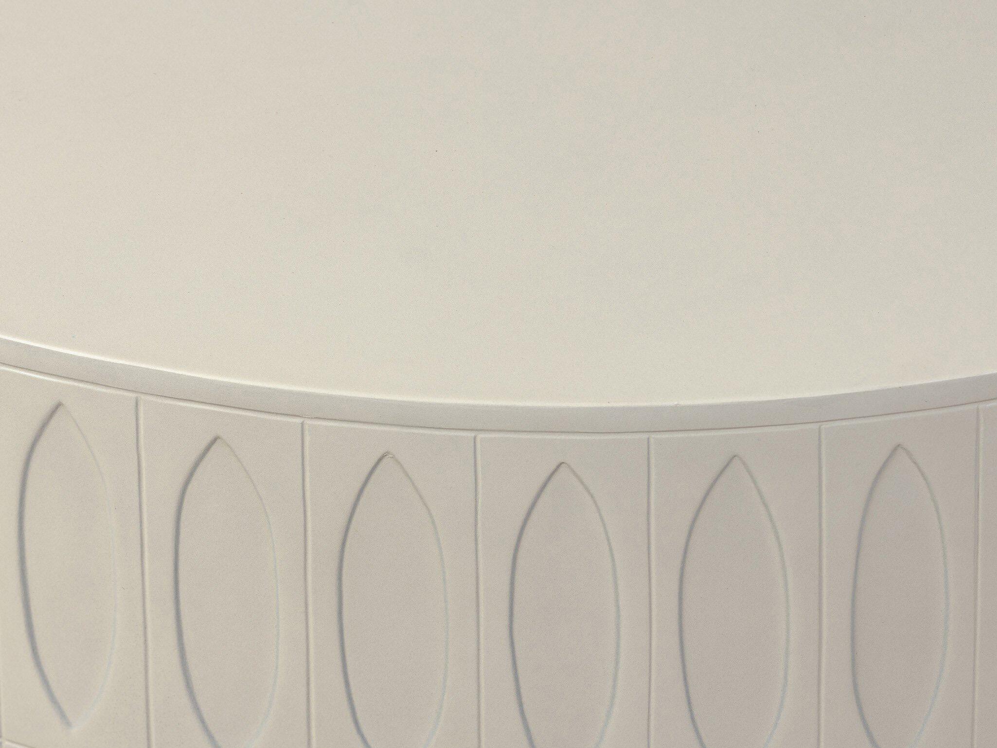 Four Hands Thayer Colorado White Concrete Drum Coffee Table