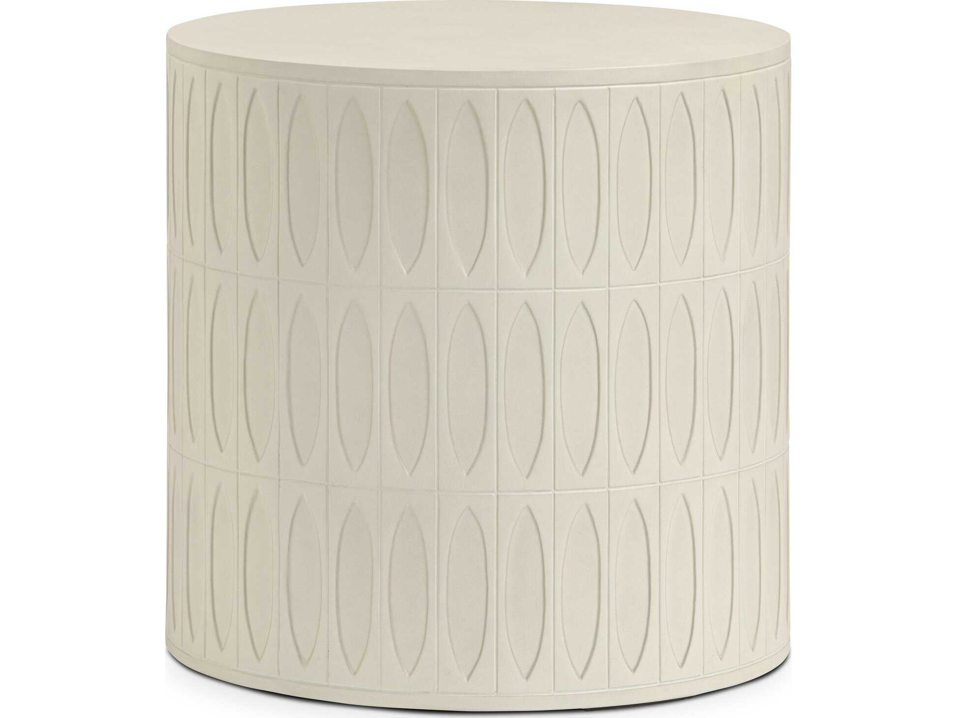 Four Hands Thayer Colorado White Concrete End Table