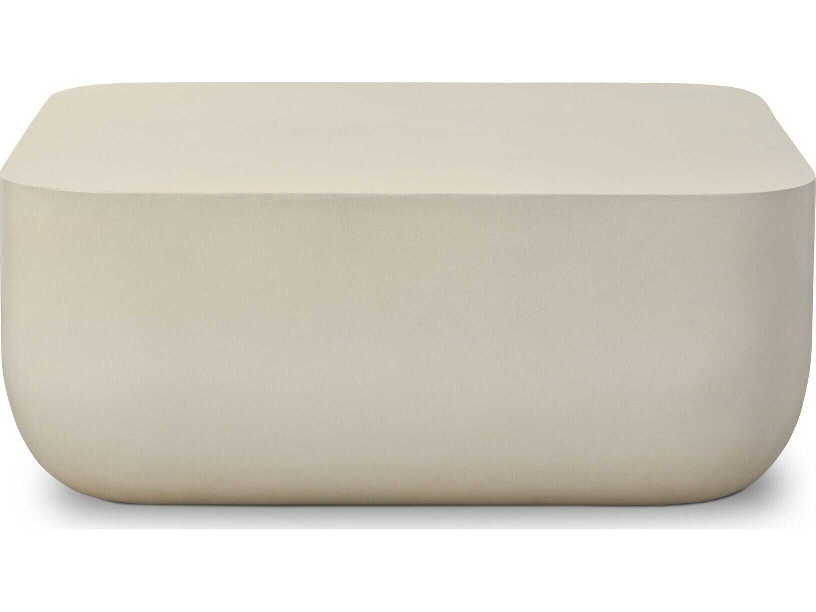 Four Hands Thayer Ivan White Concrete Square Coffee Table