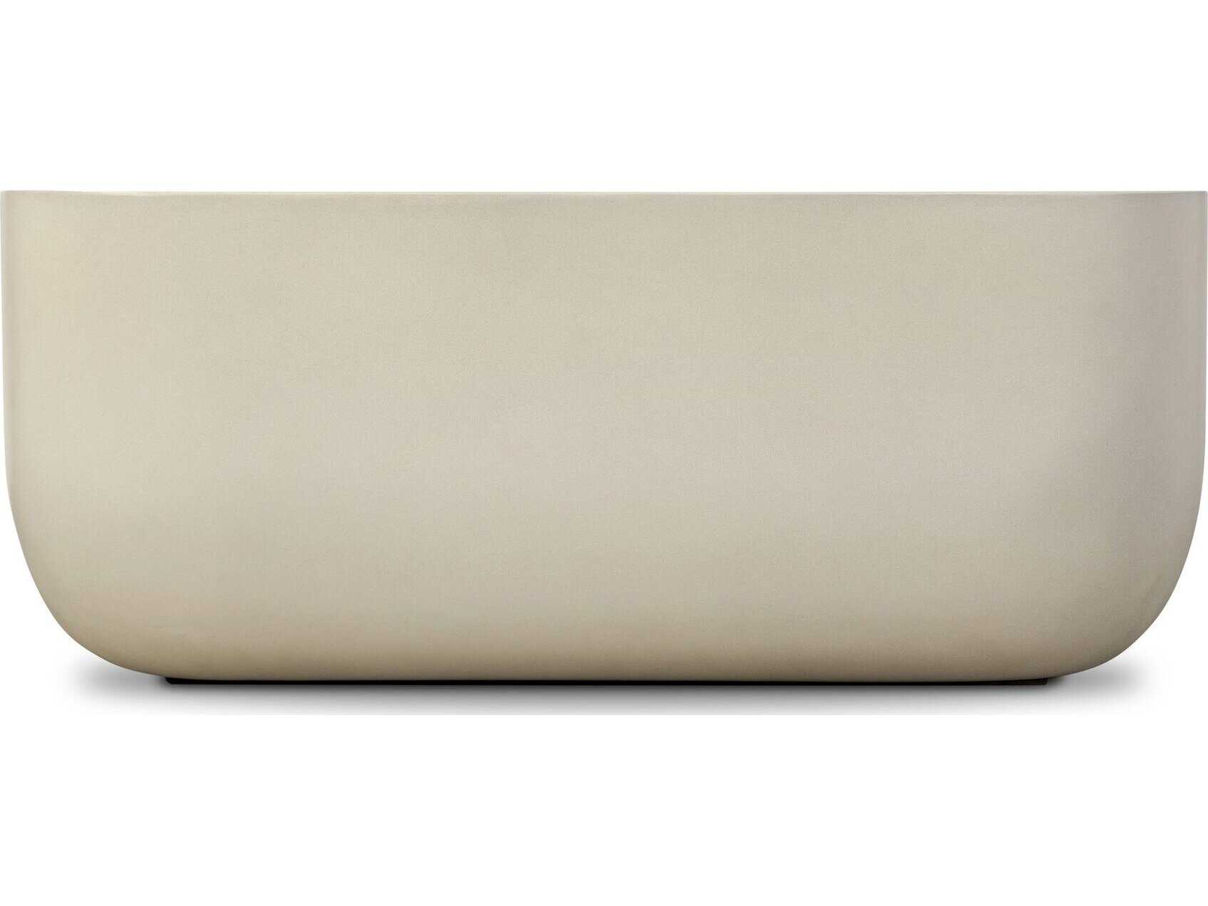 Four Hands Thayer Ivan White Concrete Square Coffee Table