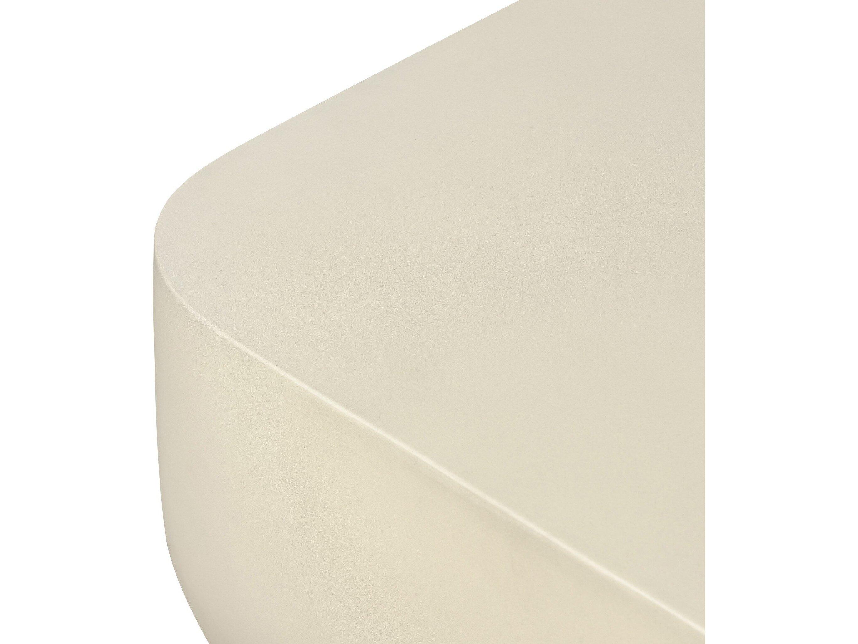 Four Hands Thayer Ivan White Concrete Square Coffee Table