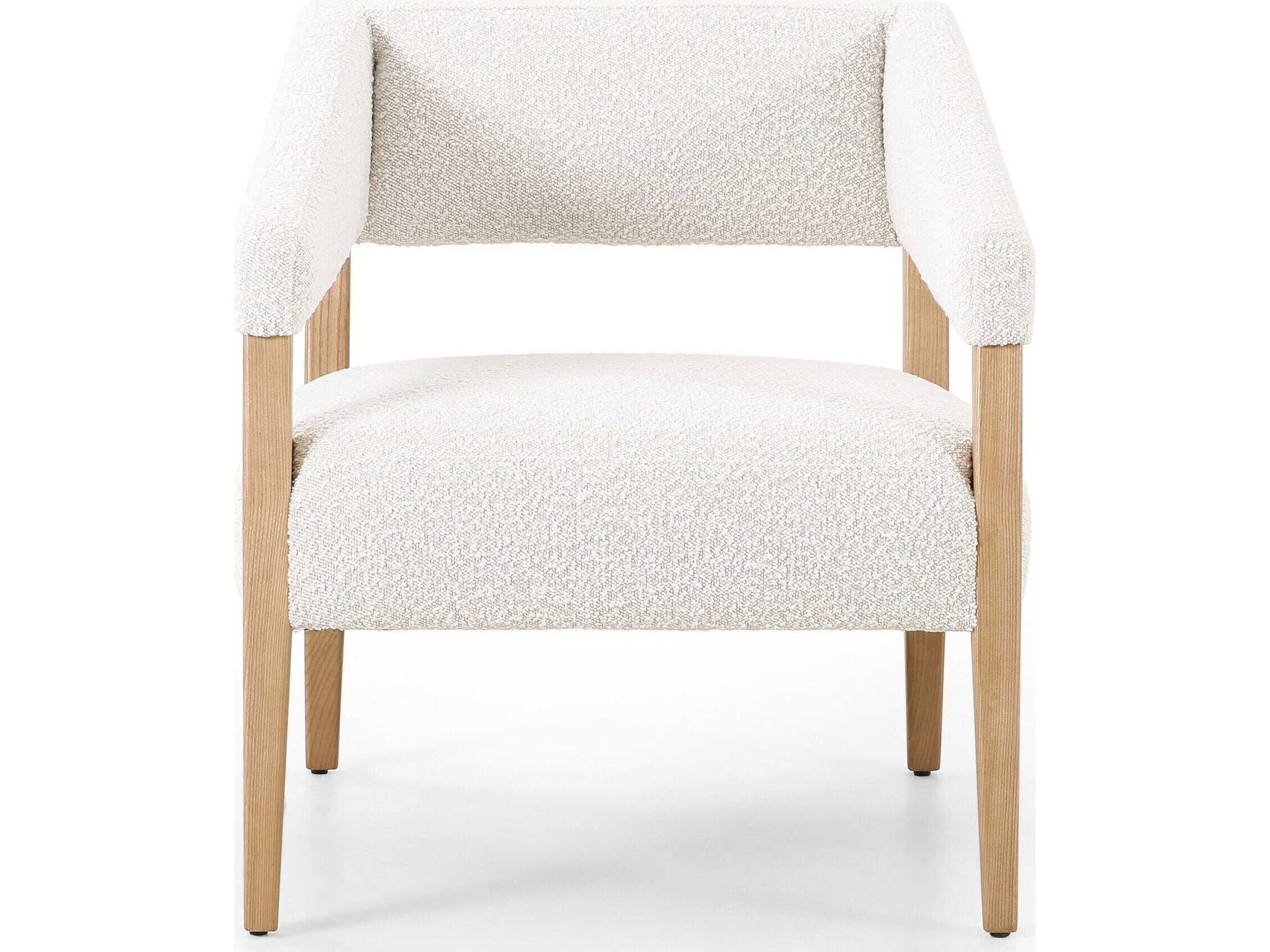 Four Hands Abbott Gary White Fabric Accent Chair