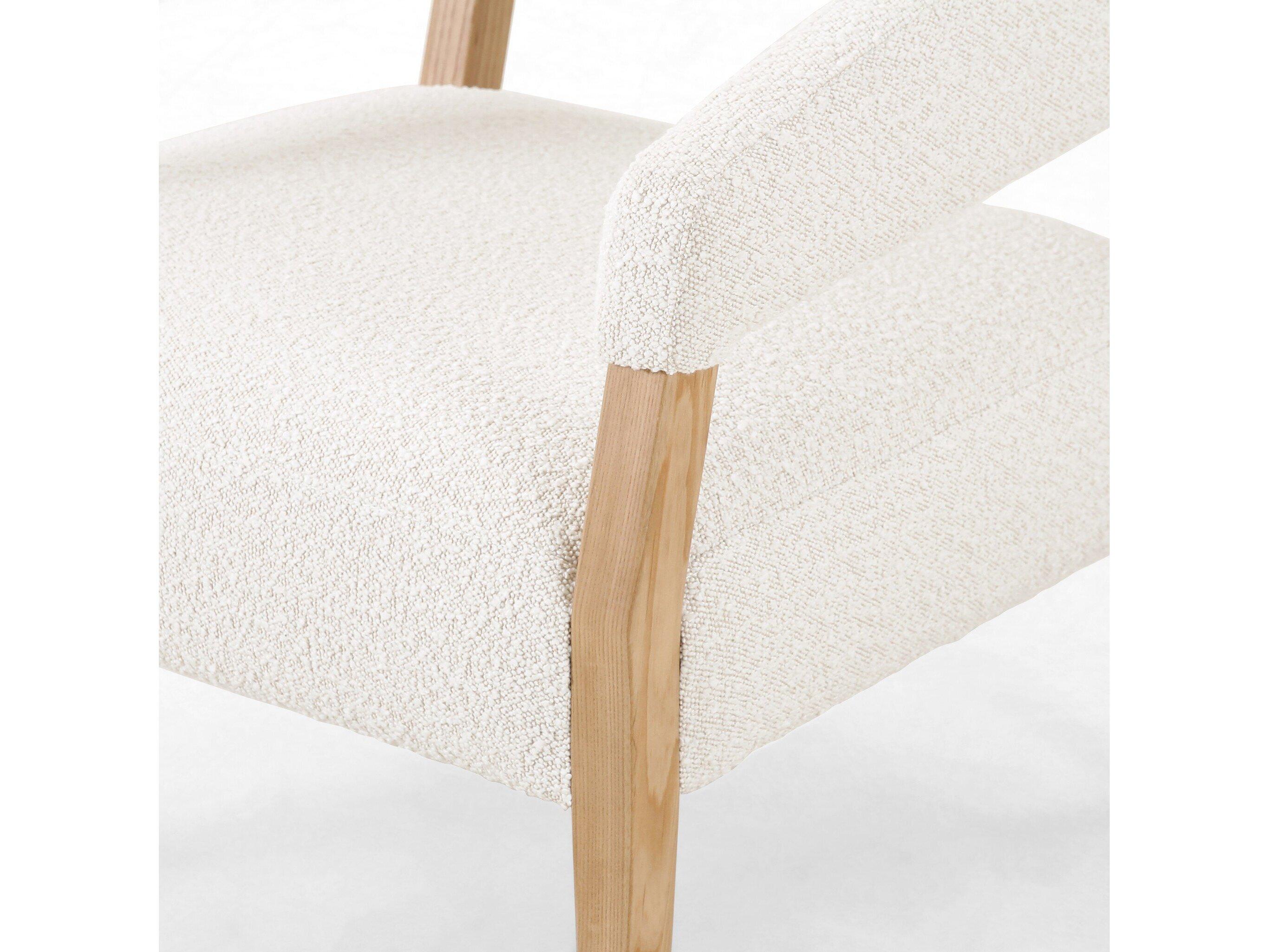 Four Hands Abbott Gary White Fabric Accent Chair