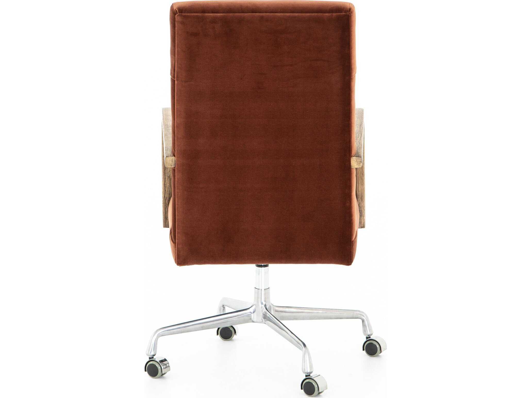 Luxecor Globetrotter Brown Upholstered Swivel Computer Office Chair