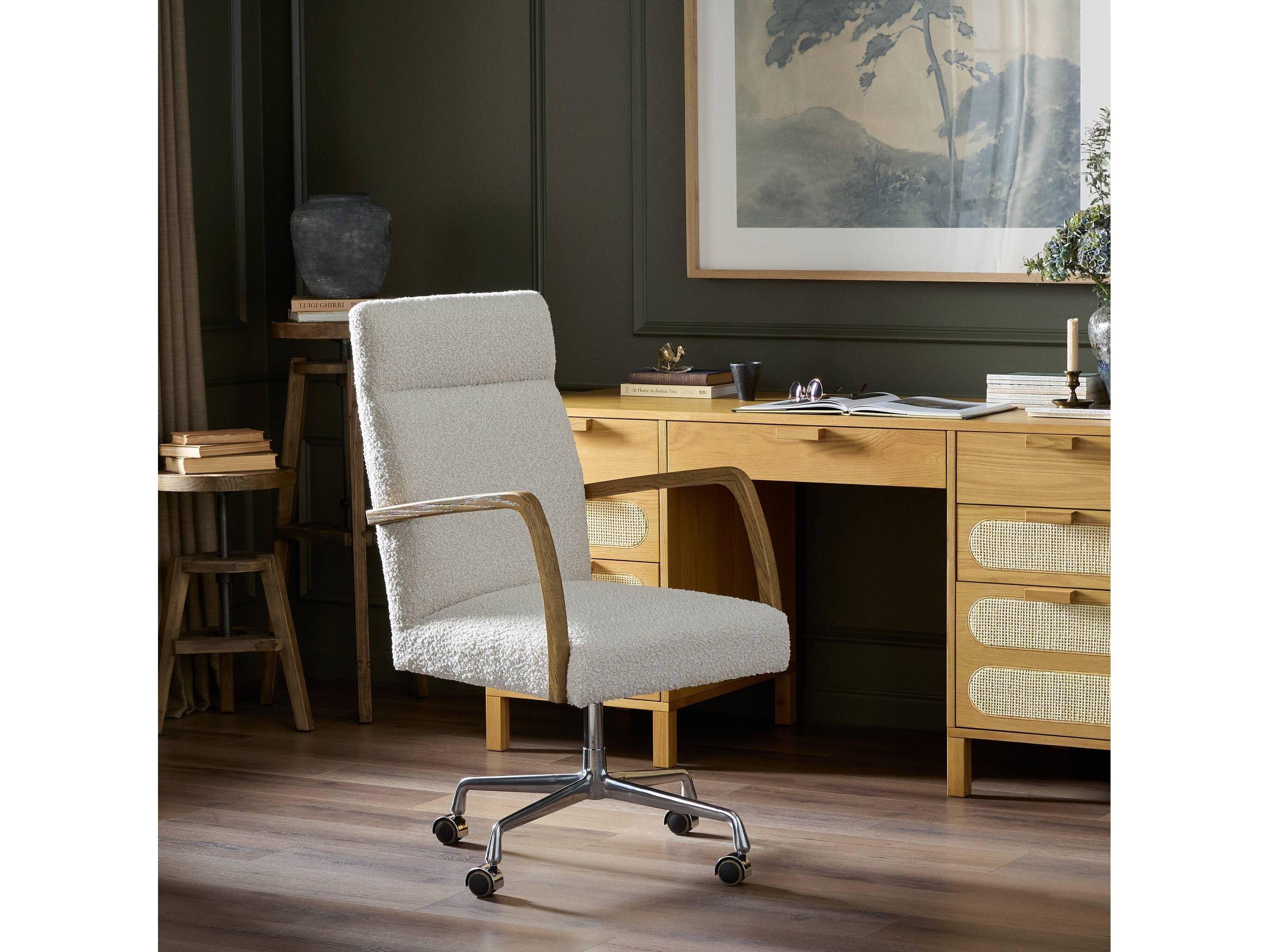 Four Hands Abbott Bryson Knoll Natural Upholstered Desk Chair