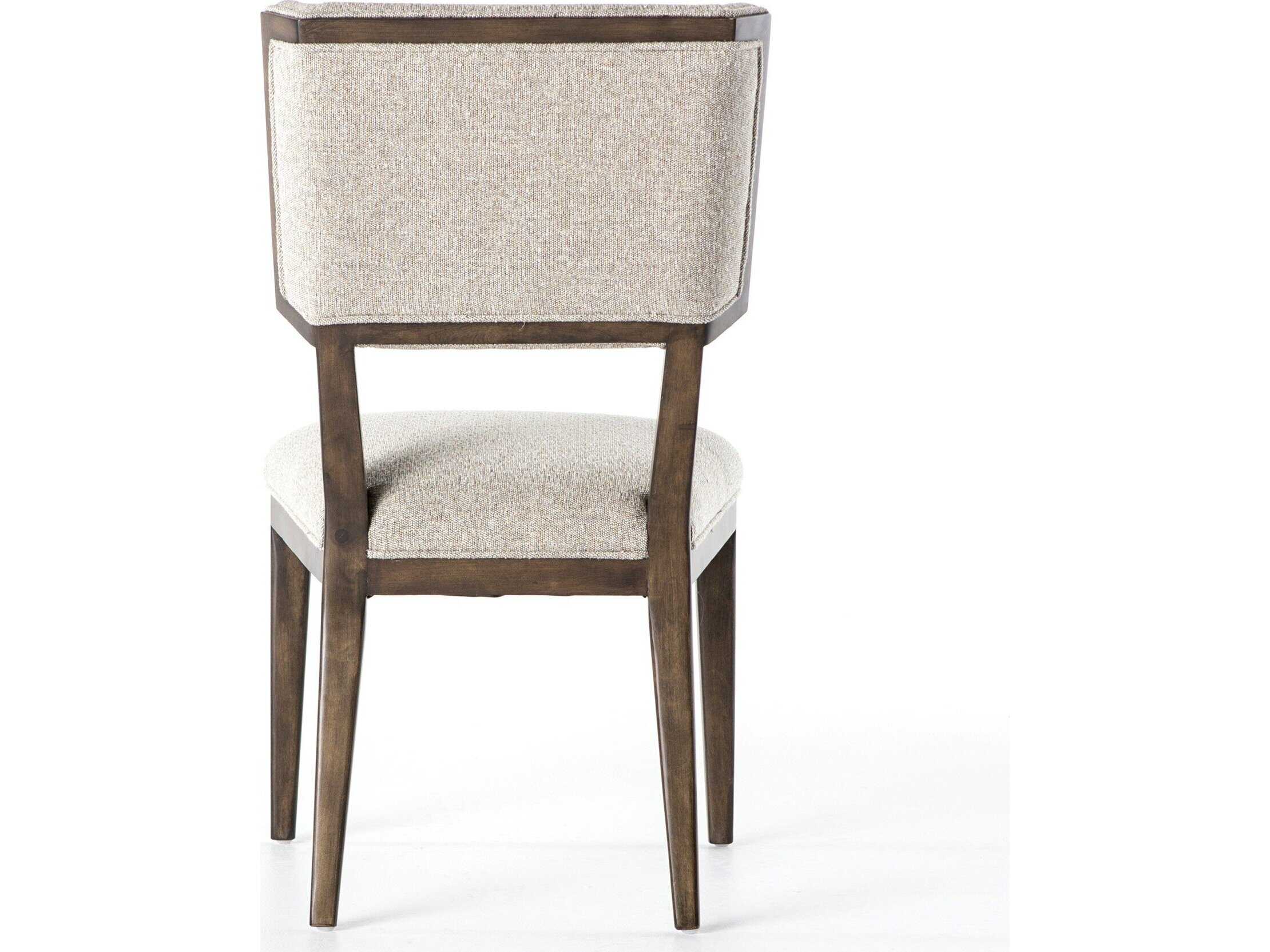 Four Hands Wells Jax Birch Wood Beige Upholstered Side Dining Chair