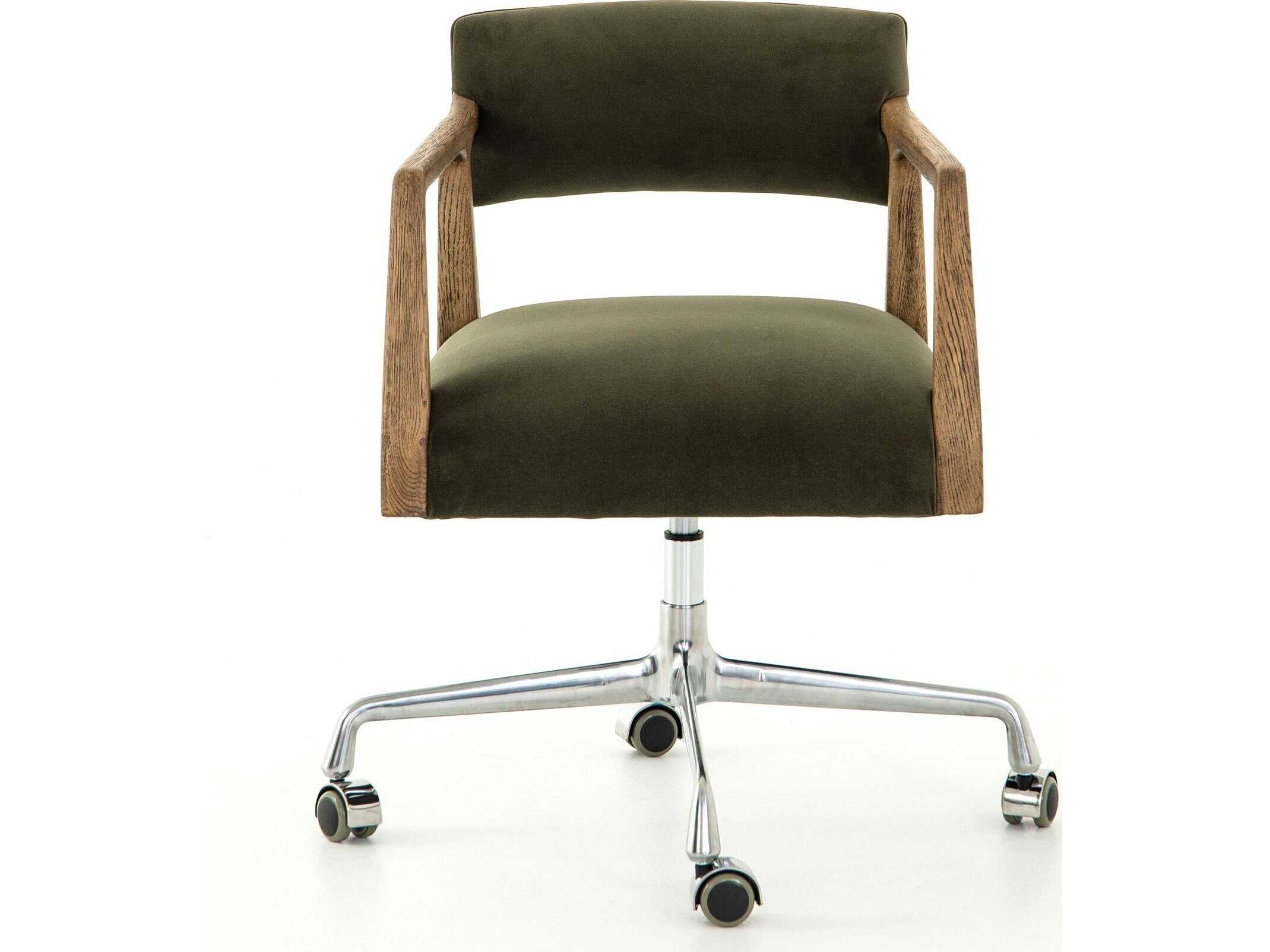 Four Hands Abbott Green Upholstered Swivel Task Office Chair