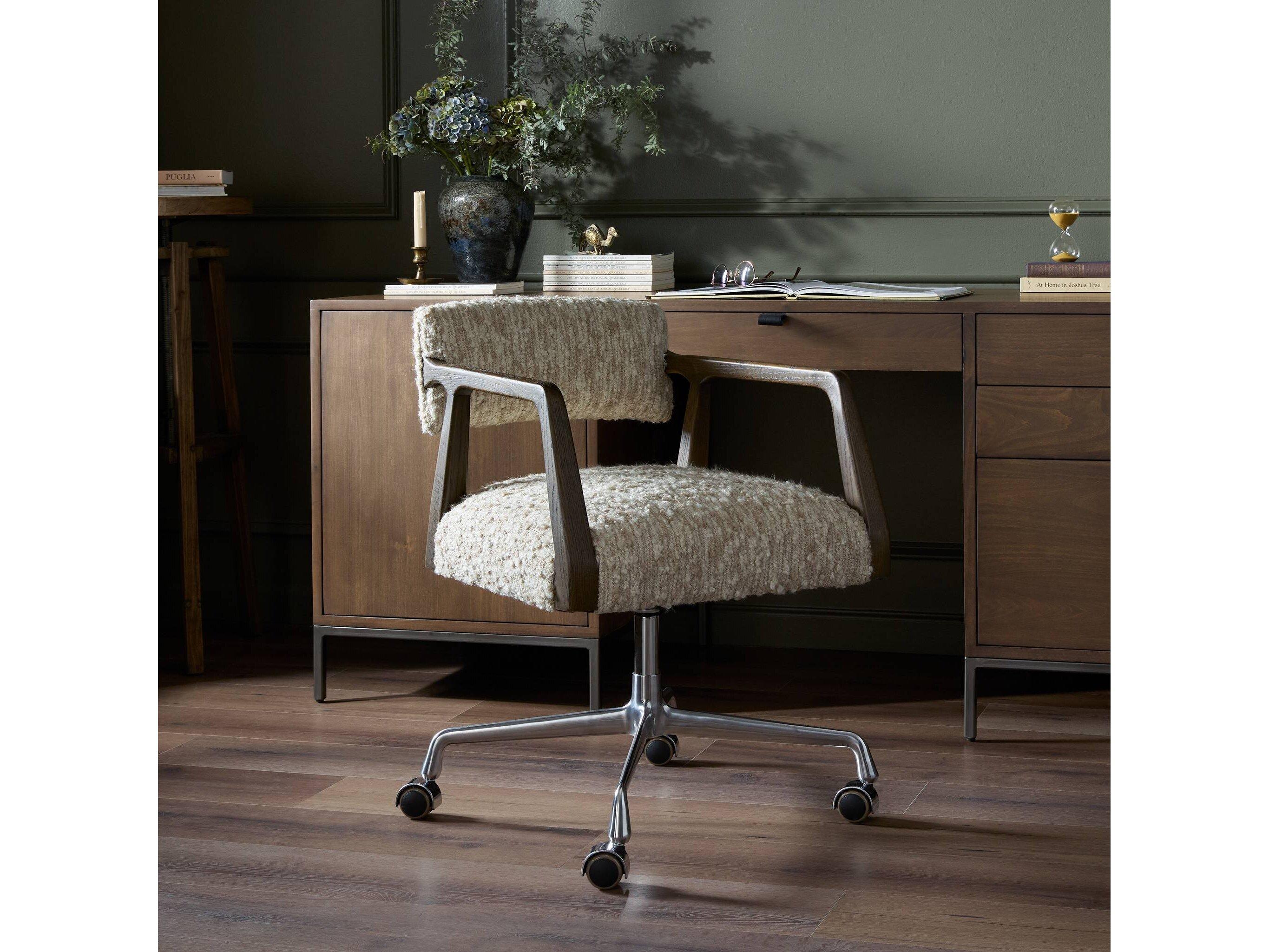 Four Hands Abbott Tyler Solema Cream Upholstered Desk Chair