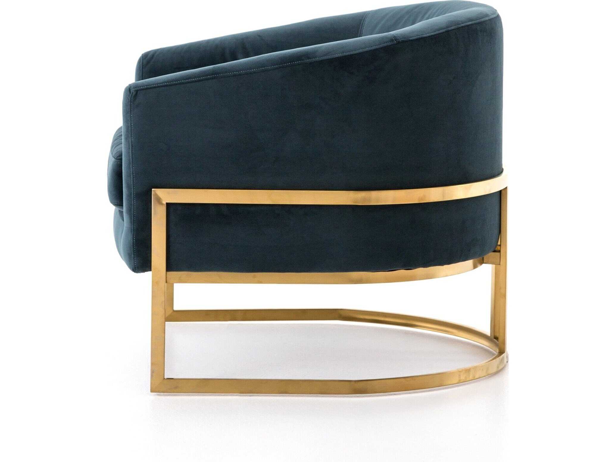 Four Hands Ashford Corbin Blue Fabric Accent Chair