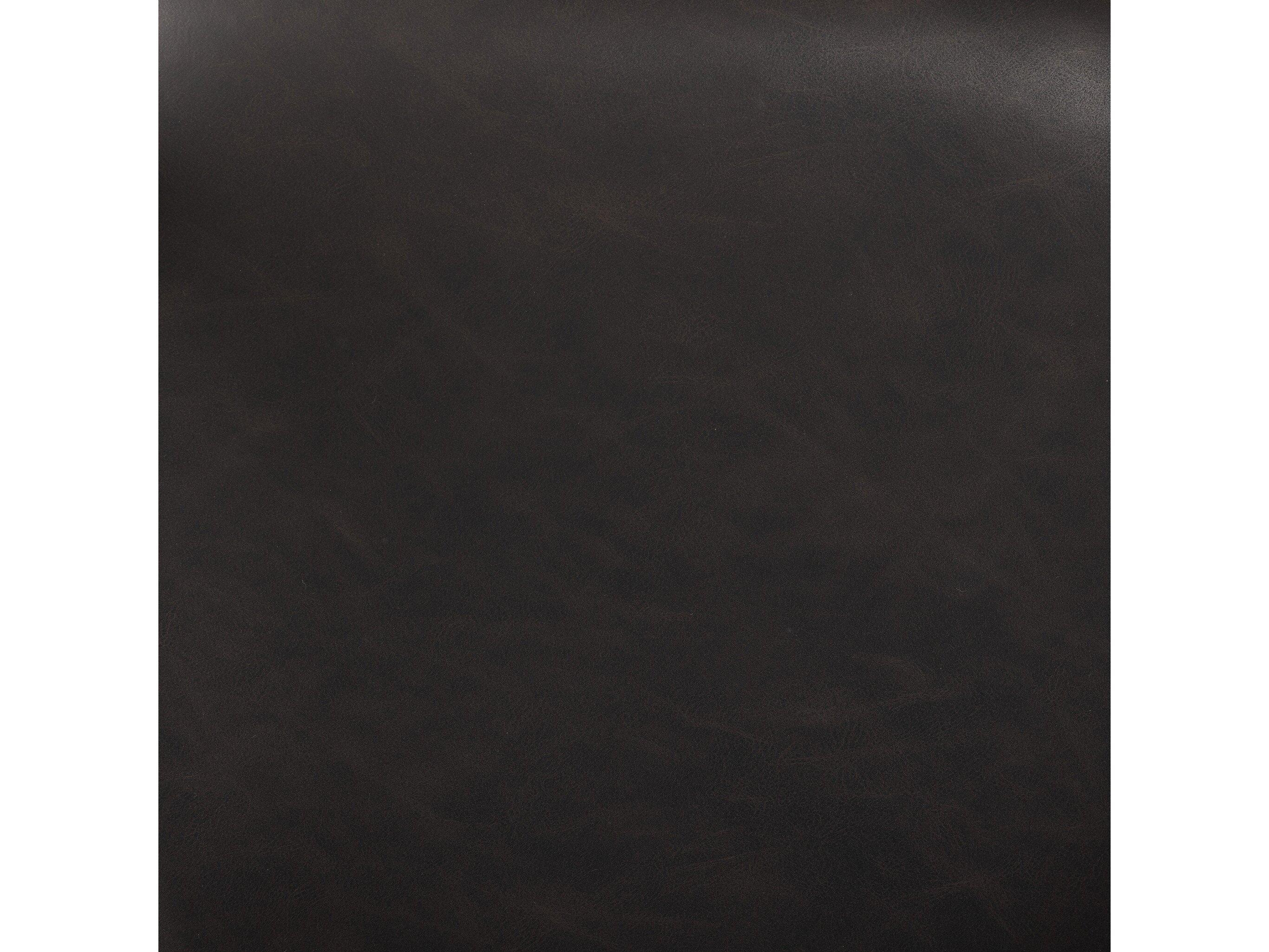 Four Hands Ashford Oak Wood Black Faux Leather Arm Dining Chair