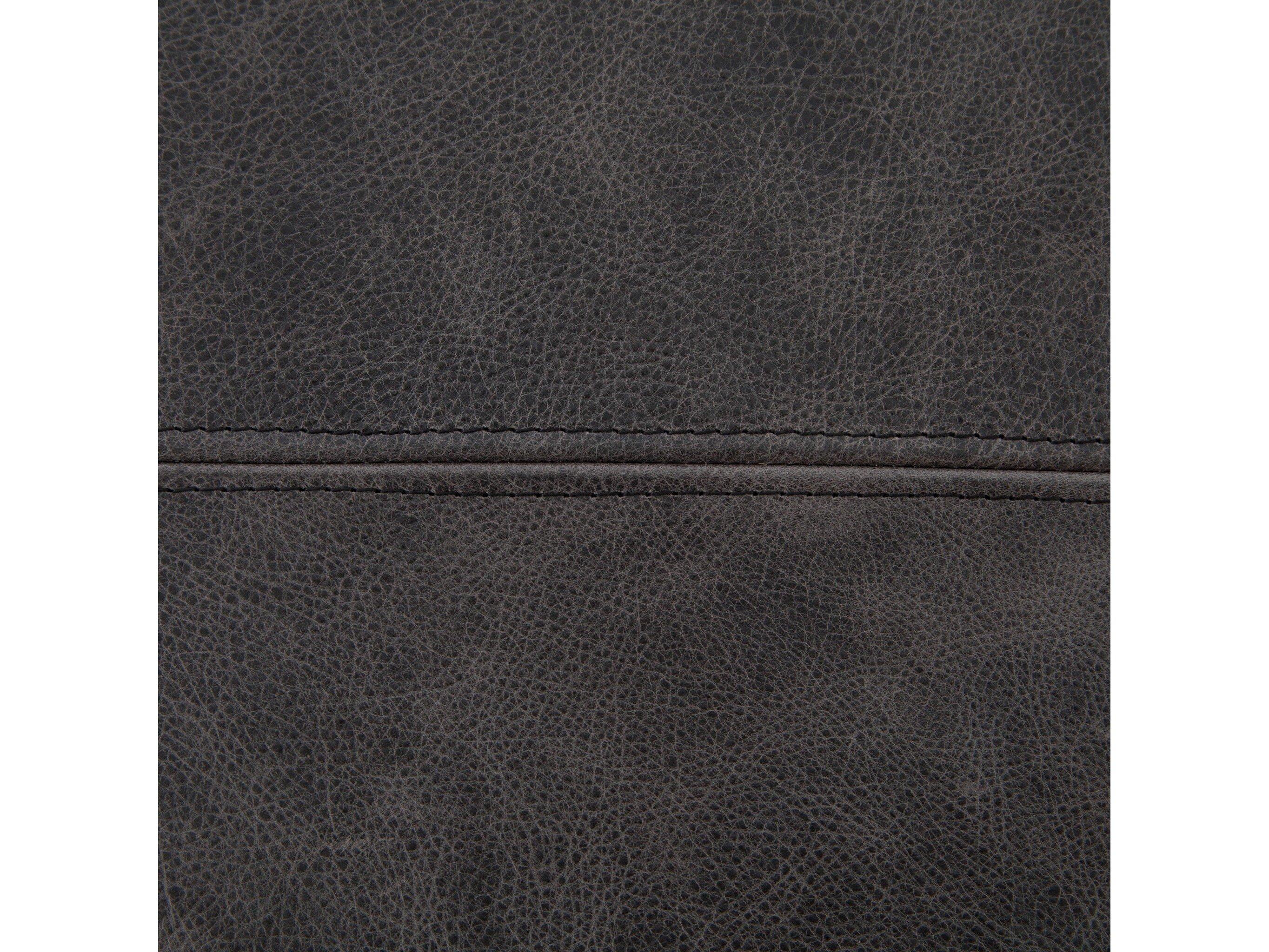 Four Hands Ashford Warm Nettlewood Durango Smoke Brass Gray Leather Accent Bench