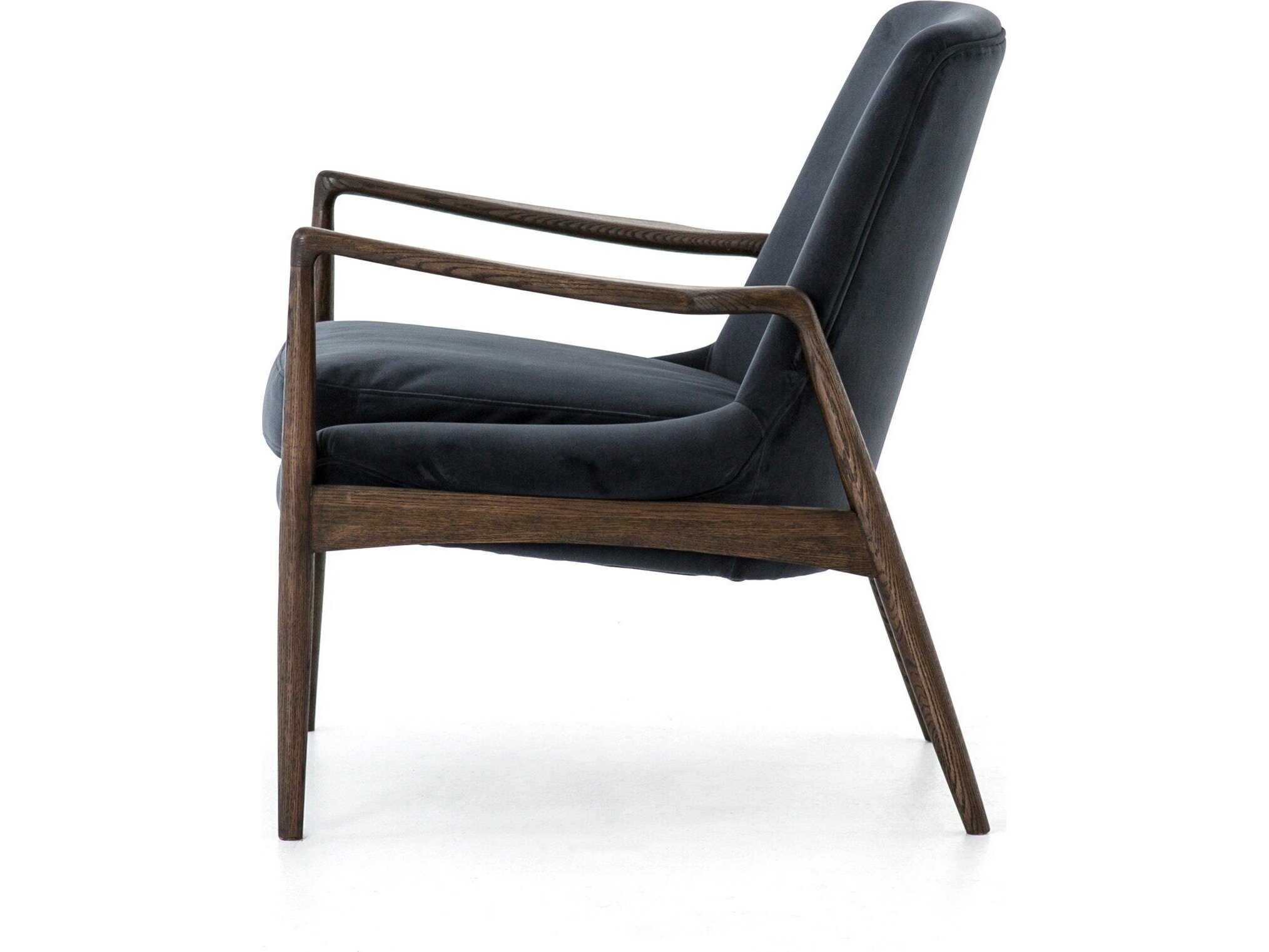 Four Hands Ashford Braden Modern Velvet Shadow Velvet Accent Chair