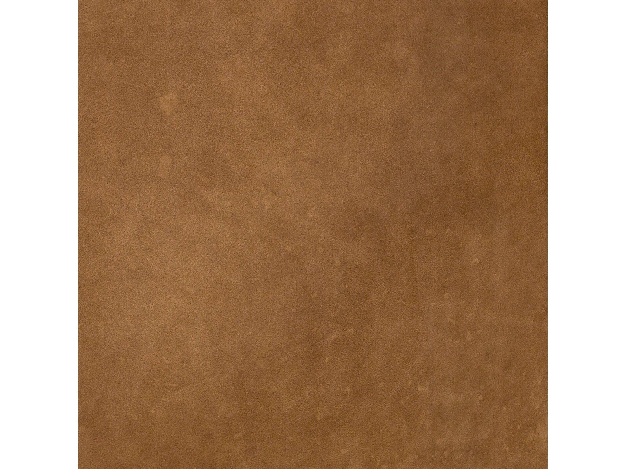 Four Hands Carnegie Beckwith Natural Washed Camel Weathered Ash Brown Leather Sofa