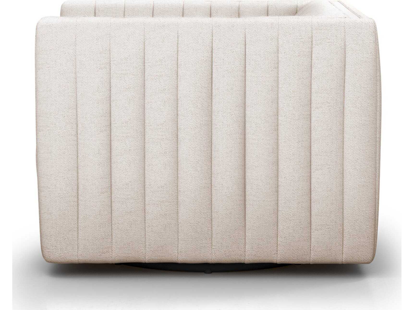 Four Hands Grayson Augustine Swivel Cream Fabric Accent Chair