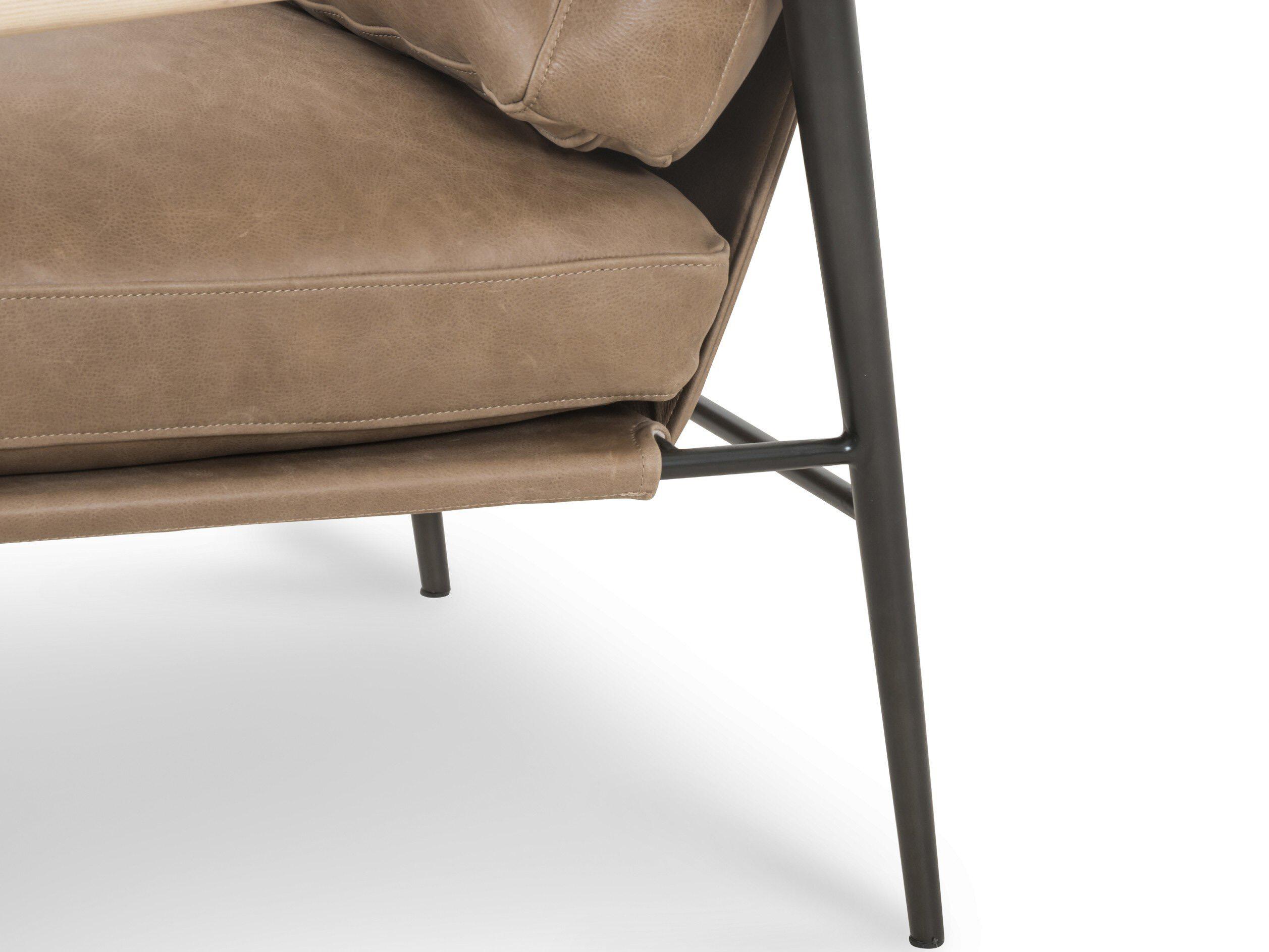 Four Hands Grayson Rowen Brown Leather Accent Chair