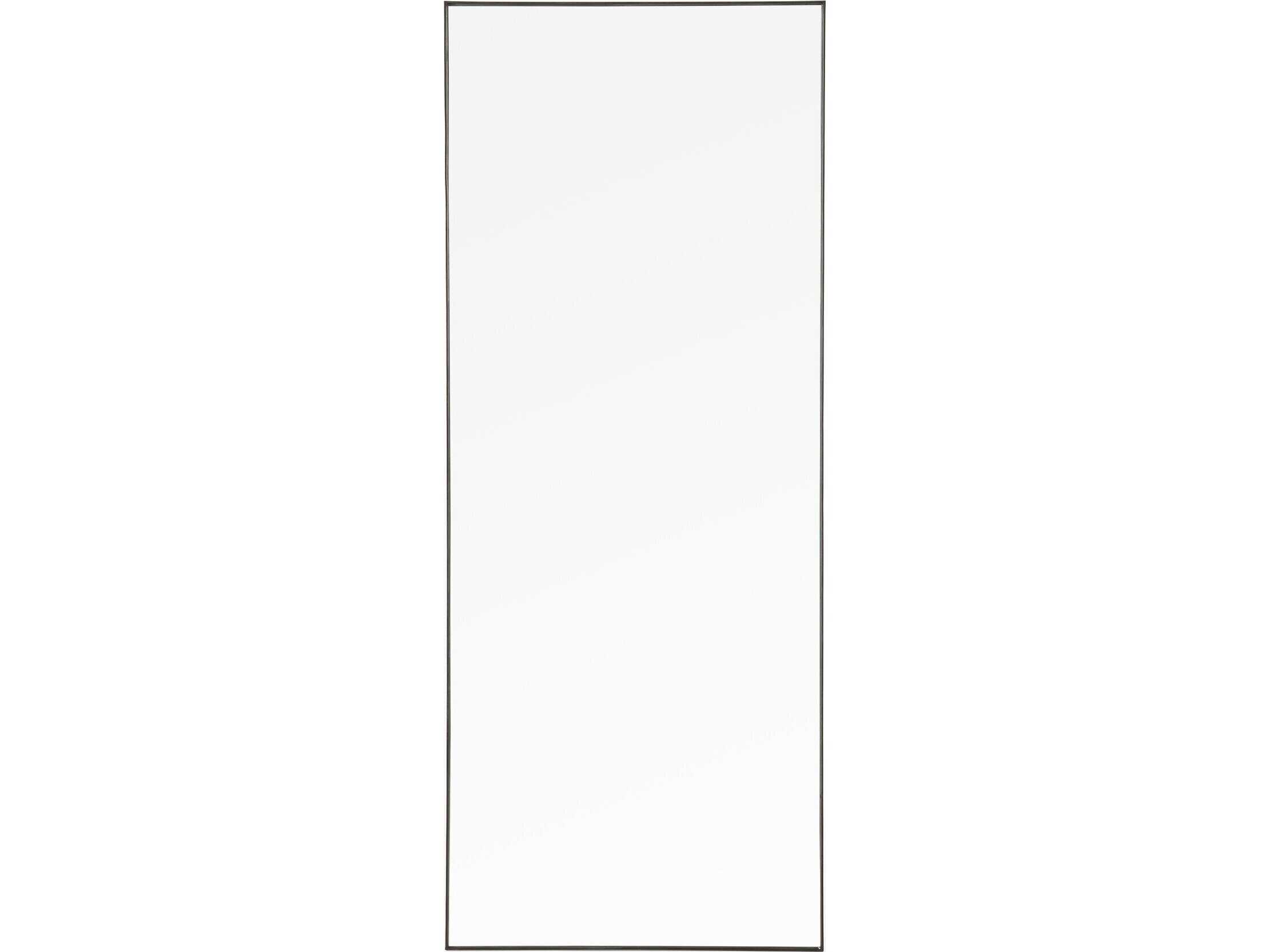 Four Hands Hughes Bellvue Rustic Black Rectangular Floor Mirror