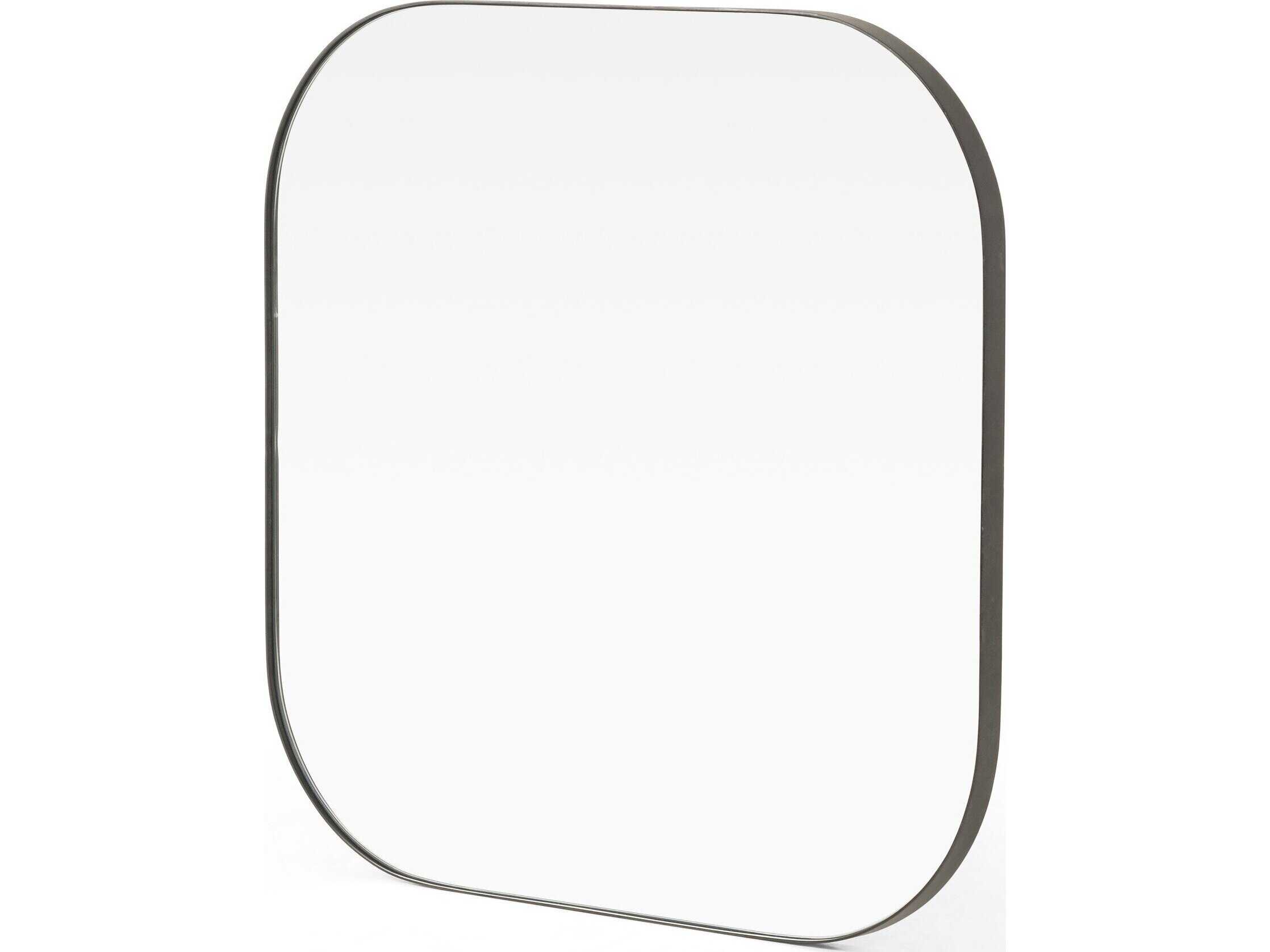 Four Hands Hughes Bellvue Rustic Black Rectangular Square Mirror