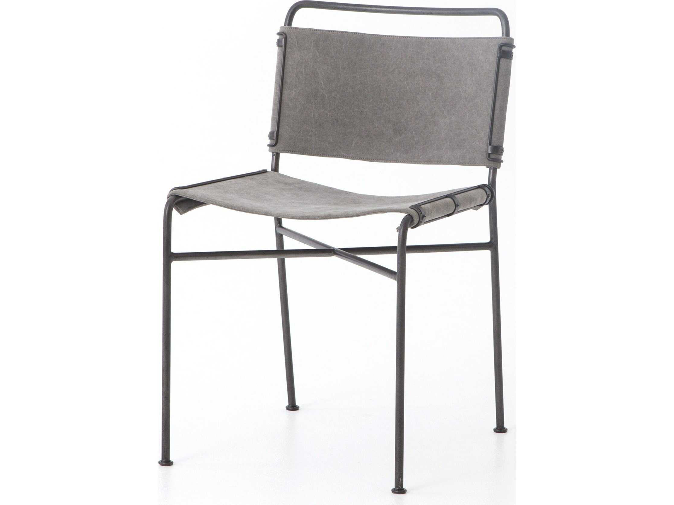 Four Hands Irondale Wharton Stonewash Grey Upholstered Dining Chair