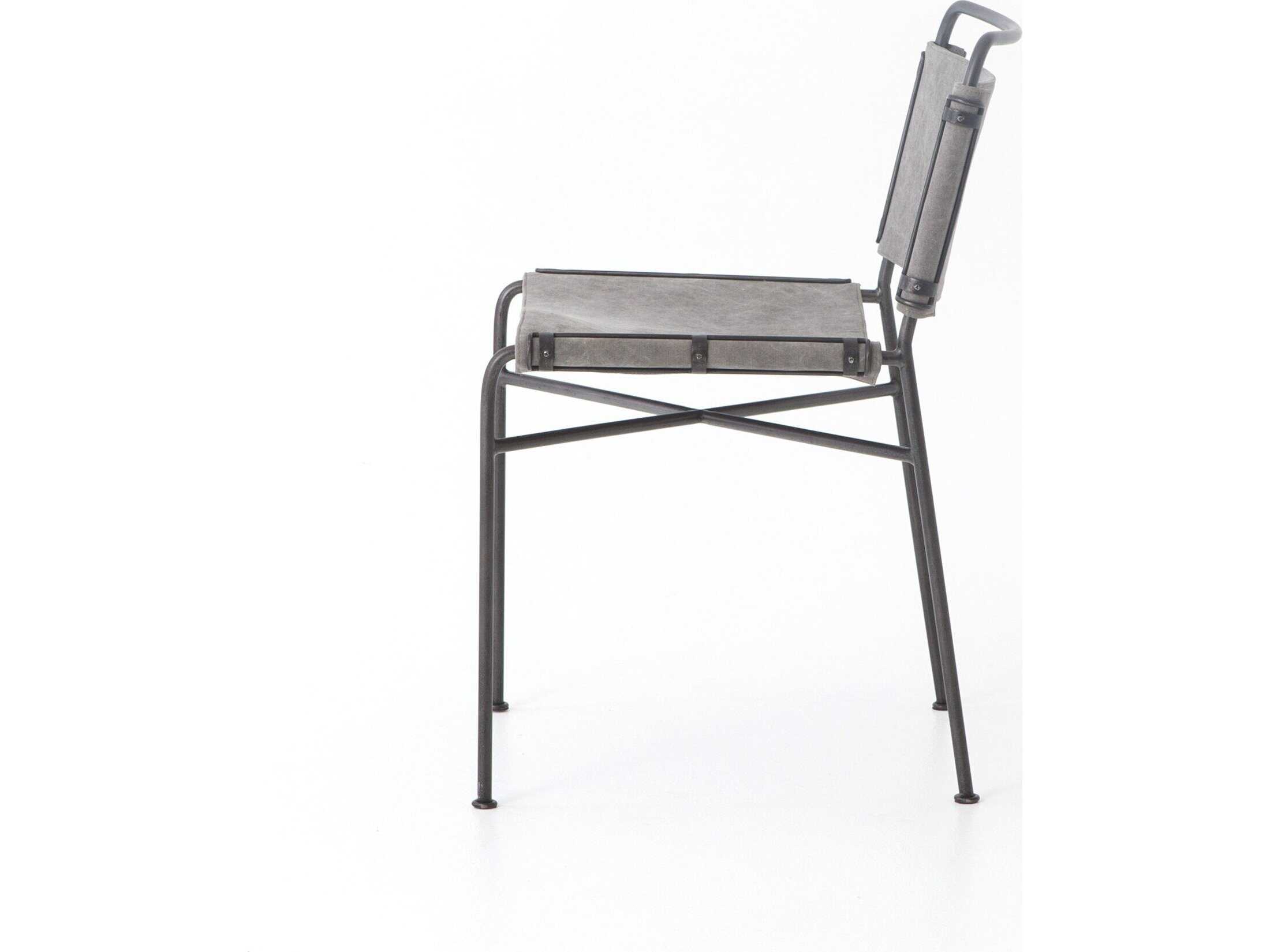 Four Hands Irondale Wharton Stonewash Grey Upholstered Dining Chair