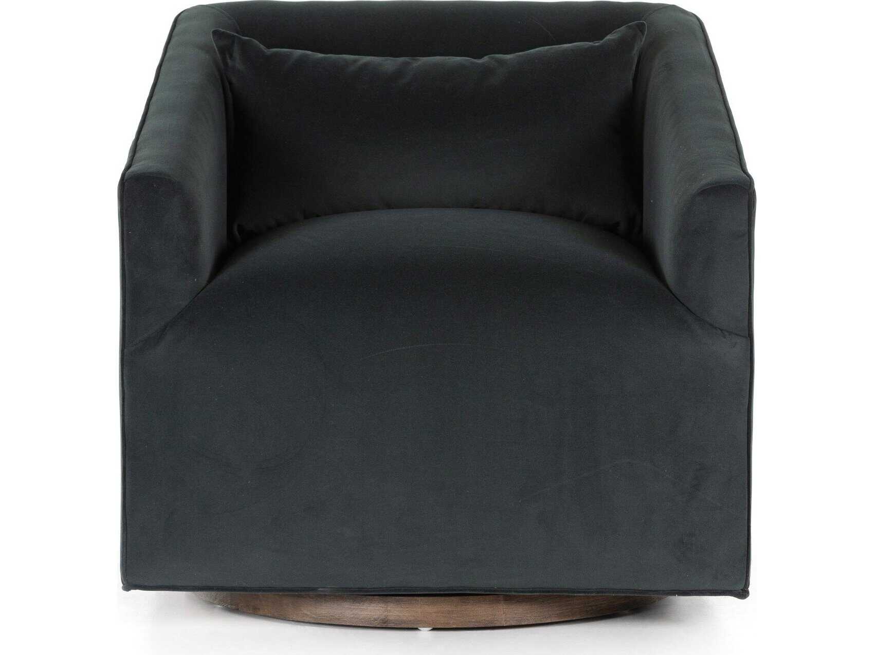 Four Hands Atelier York Swivel Black Accent Chair