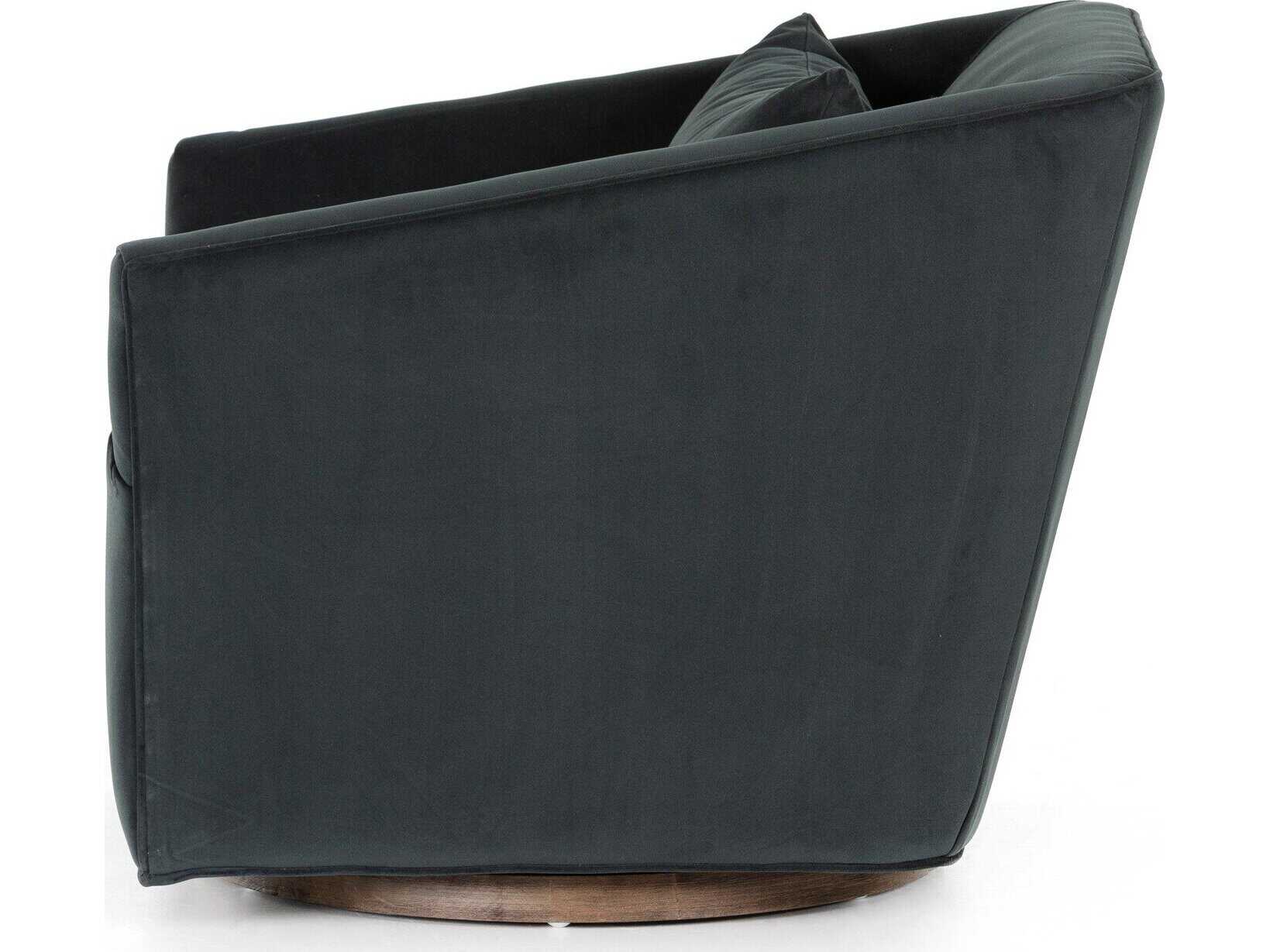 Four Hands Atelier York Swivel Black Accent Chair