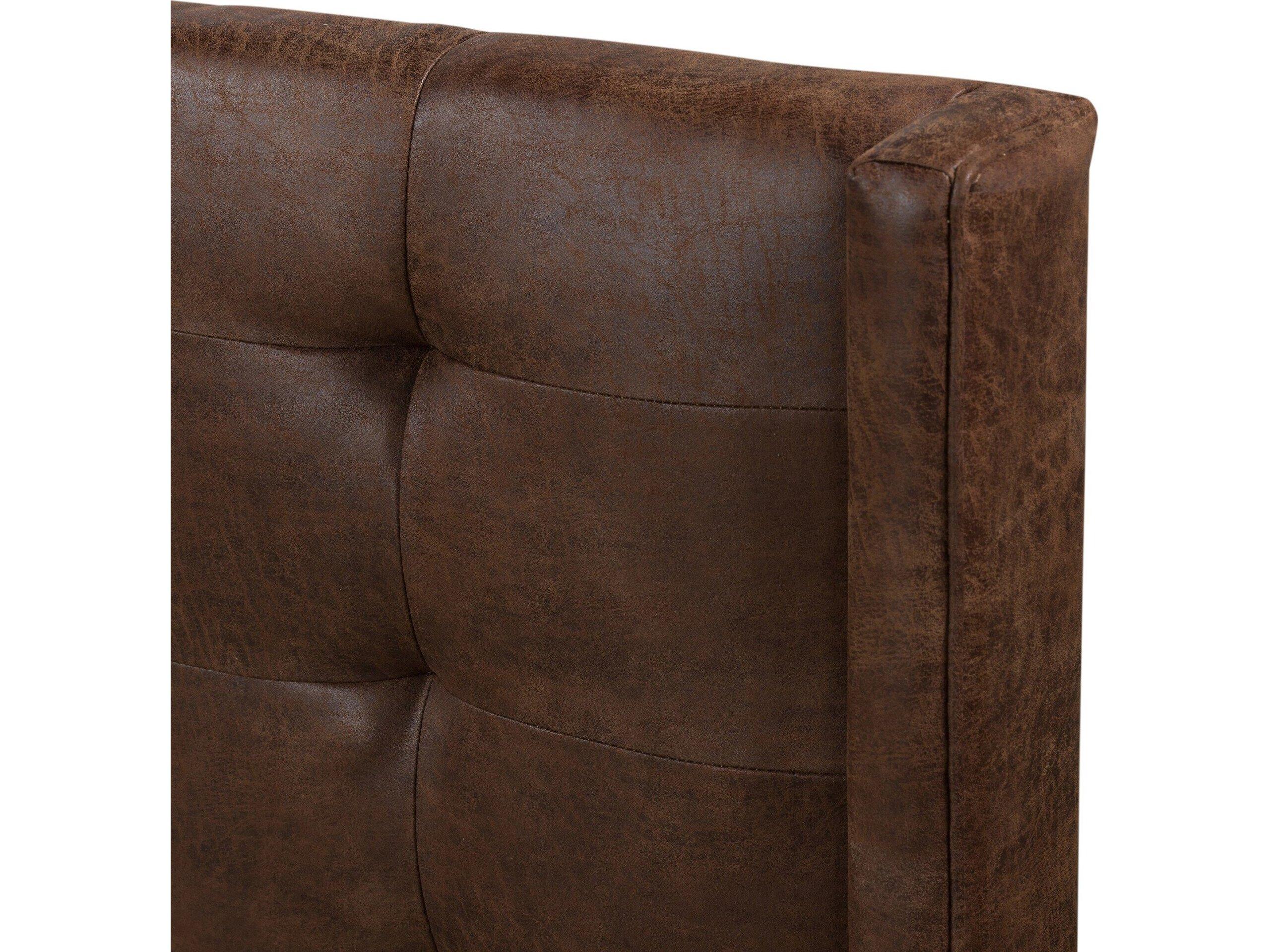 Four Hands Easton Newhall Vintage Tobacco Light Gunmetal Brown Queen Platform Bed