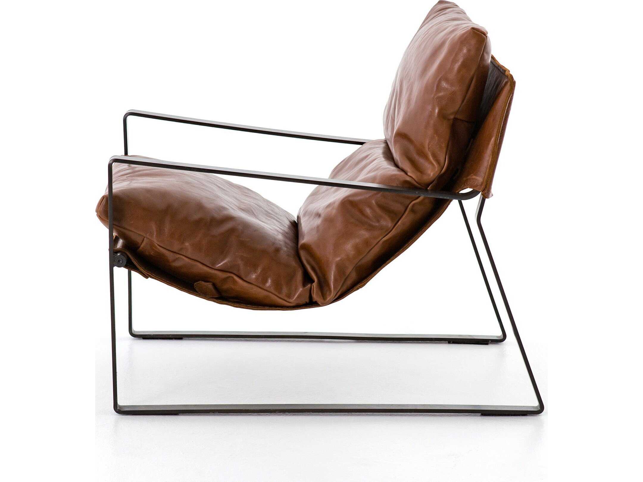 Four Hands Westgate Emmett Brown Leather Accent Chair