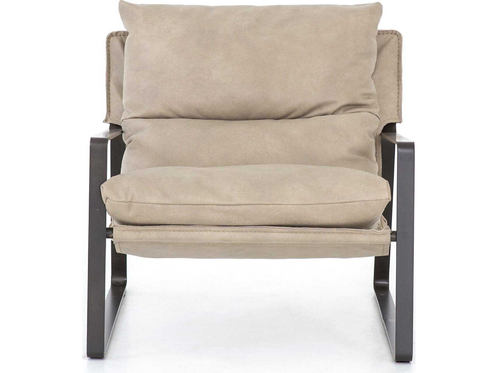 Four Hands Westgate Emmett Beige Leather Accent Chair