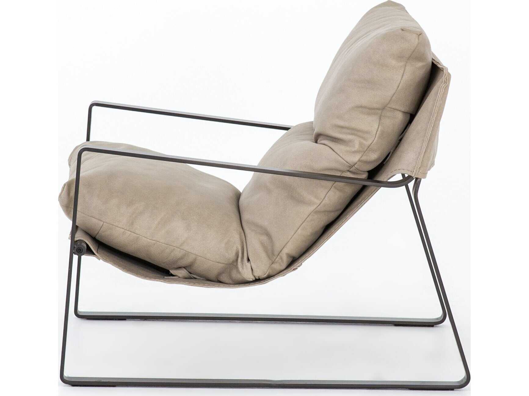 Four Hands Westgate Emmett Beige Leather Accent Chair