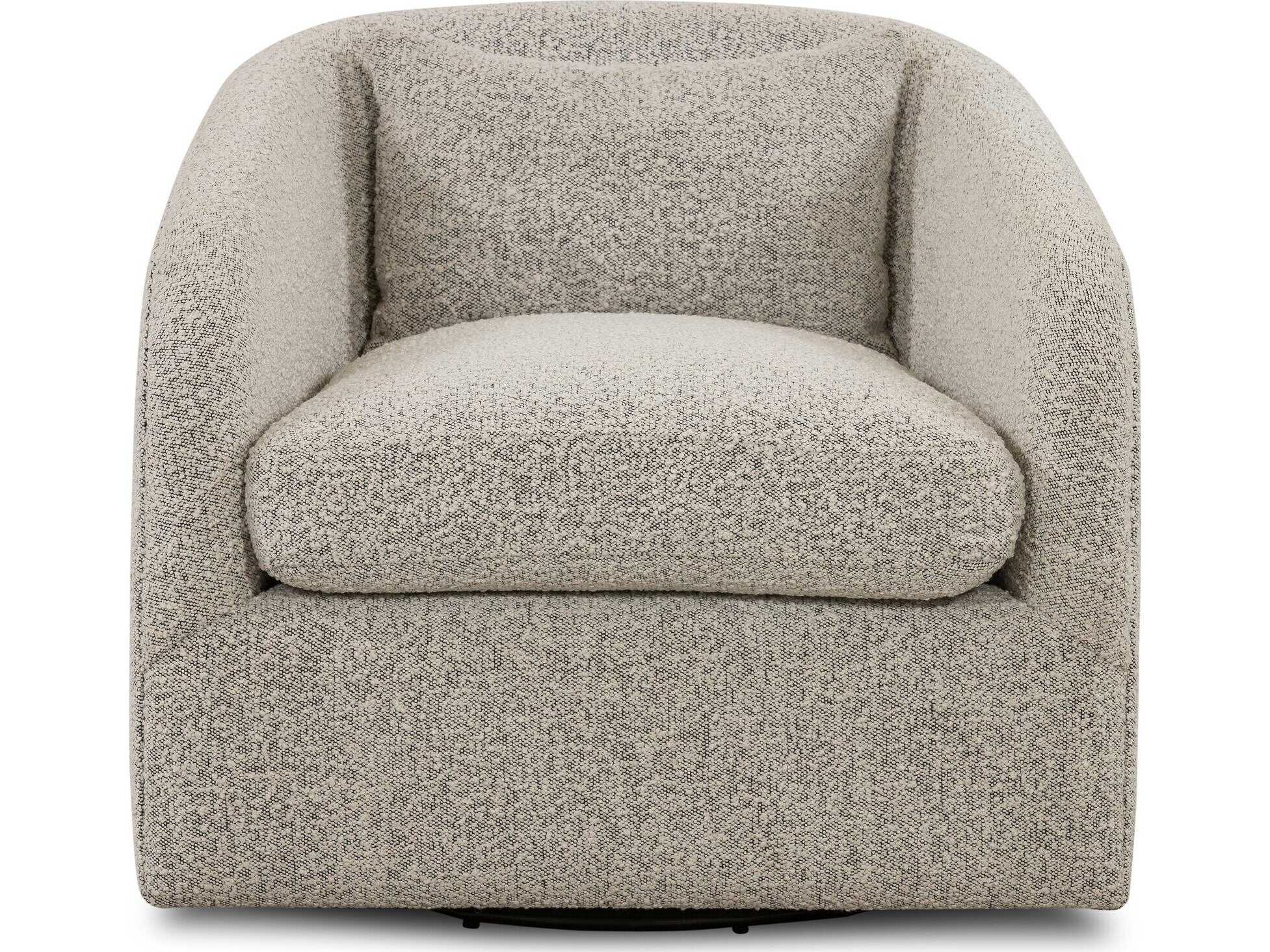 Four Hands Farrow Topanga Swivel Gray Fabric Accent Chair
