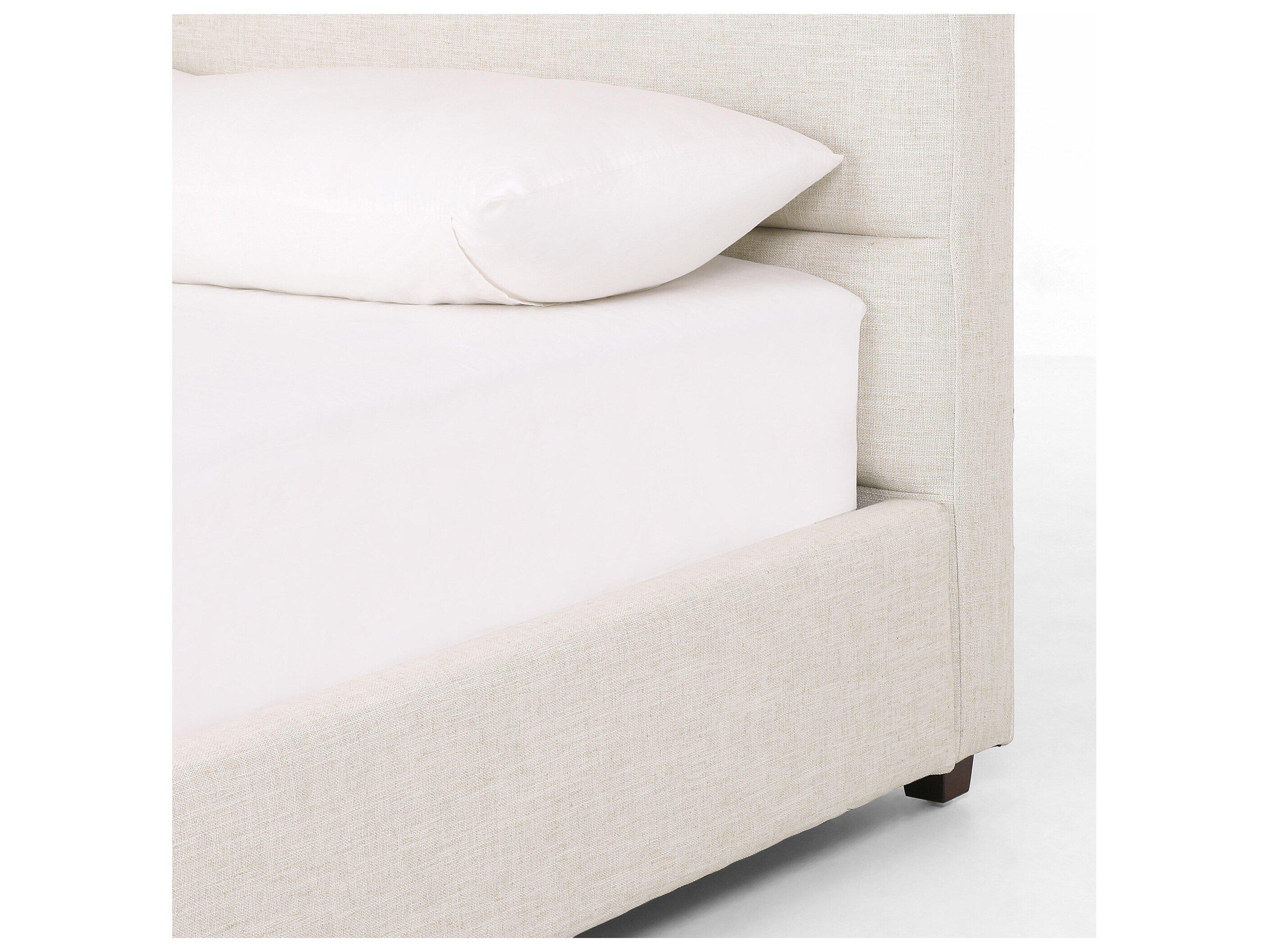 Four Hands Easton Beige Parrawood Upholstered California King Platform Bed