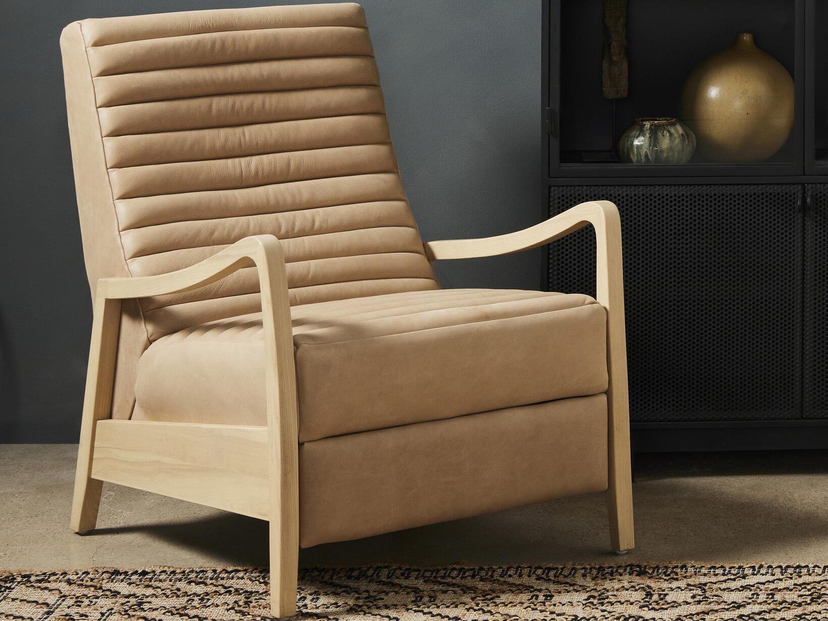 Four Hands Kensington Chance Brown Leather Accent Chair