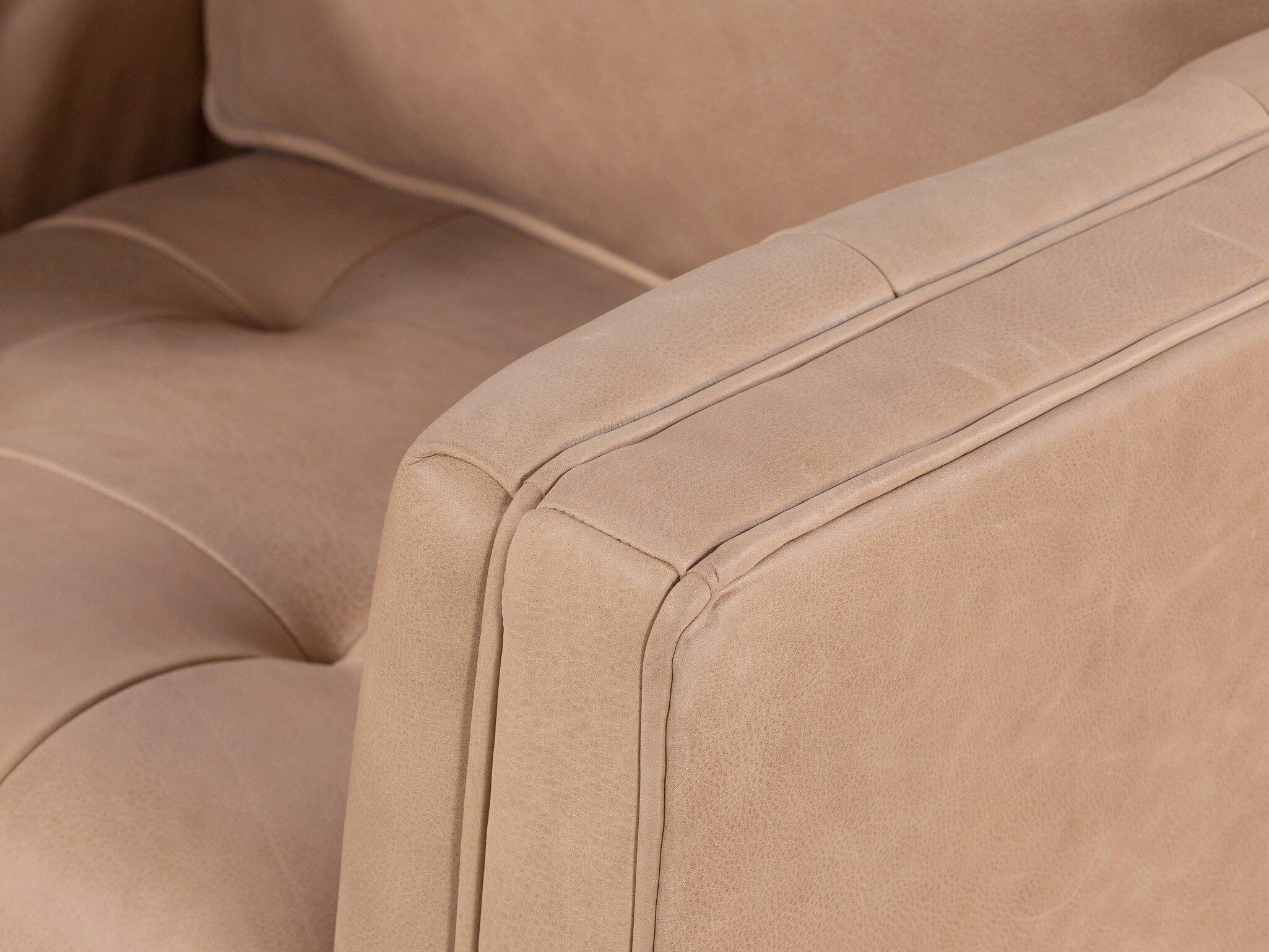 Four Hands Easton Kiera Swivel Tan Leather Club Chair