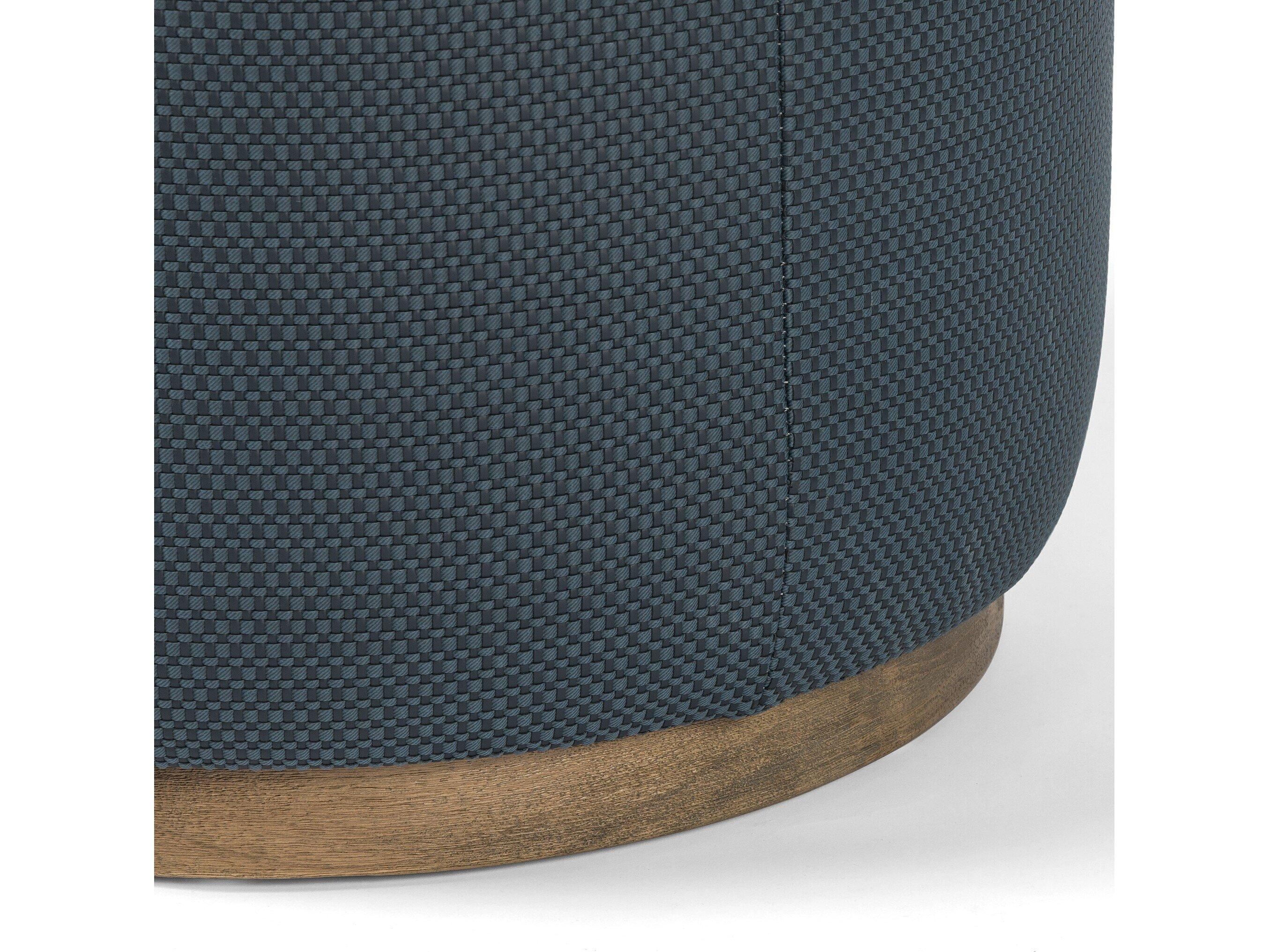 Four Hands Westgate Sinclair Fresno Cobalt Upholstered Round Ottoman