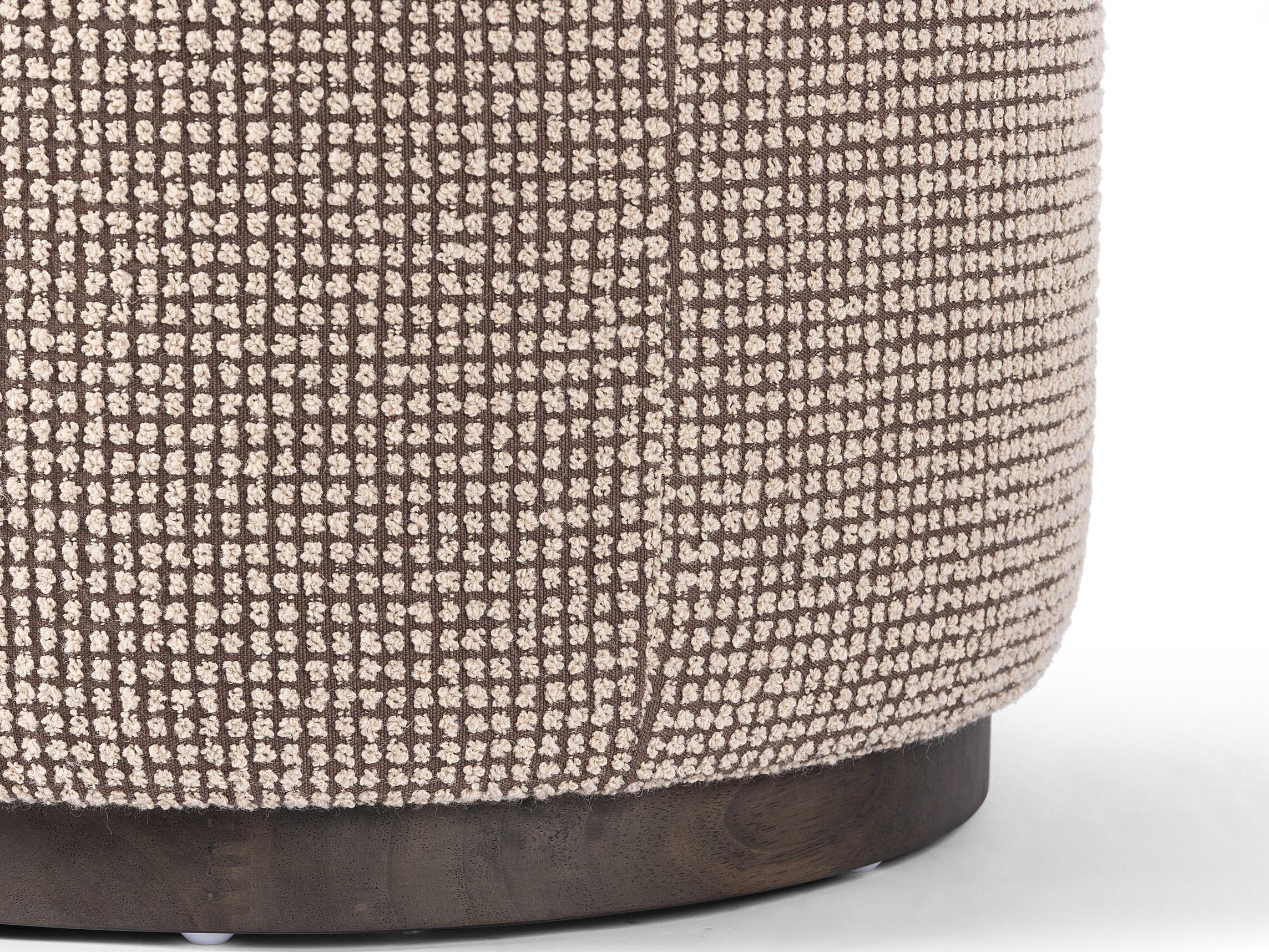 Four Hands Westgate Sinclair Barrow Taupe Upholstered Round Ottoman