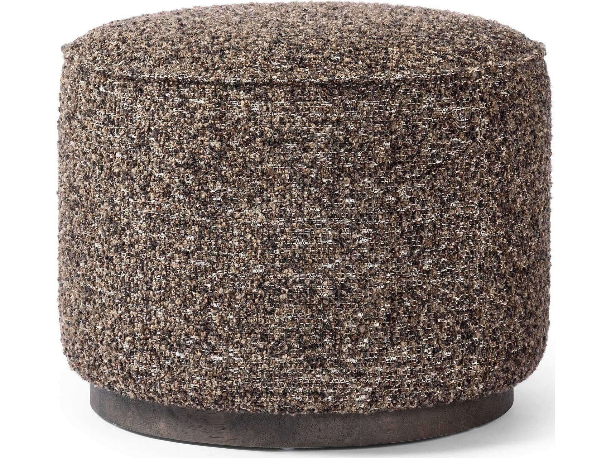 Four Hands Westgate Sinclair Ivan Granite Upholstered Round Ottoman