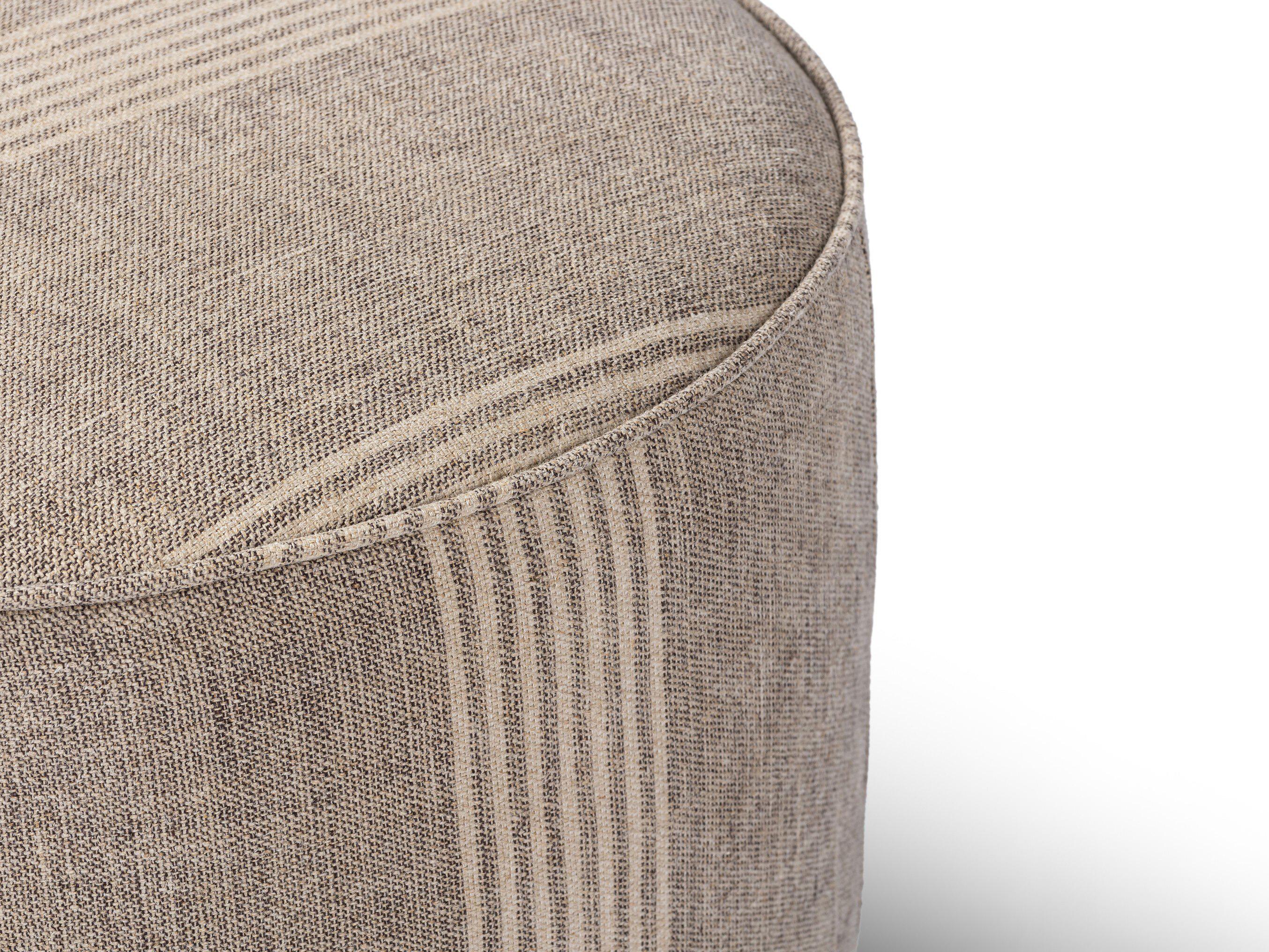 Four Hands Westgate Sinclair Manchester Flint Upholstered Round Ottoman