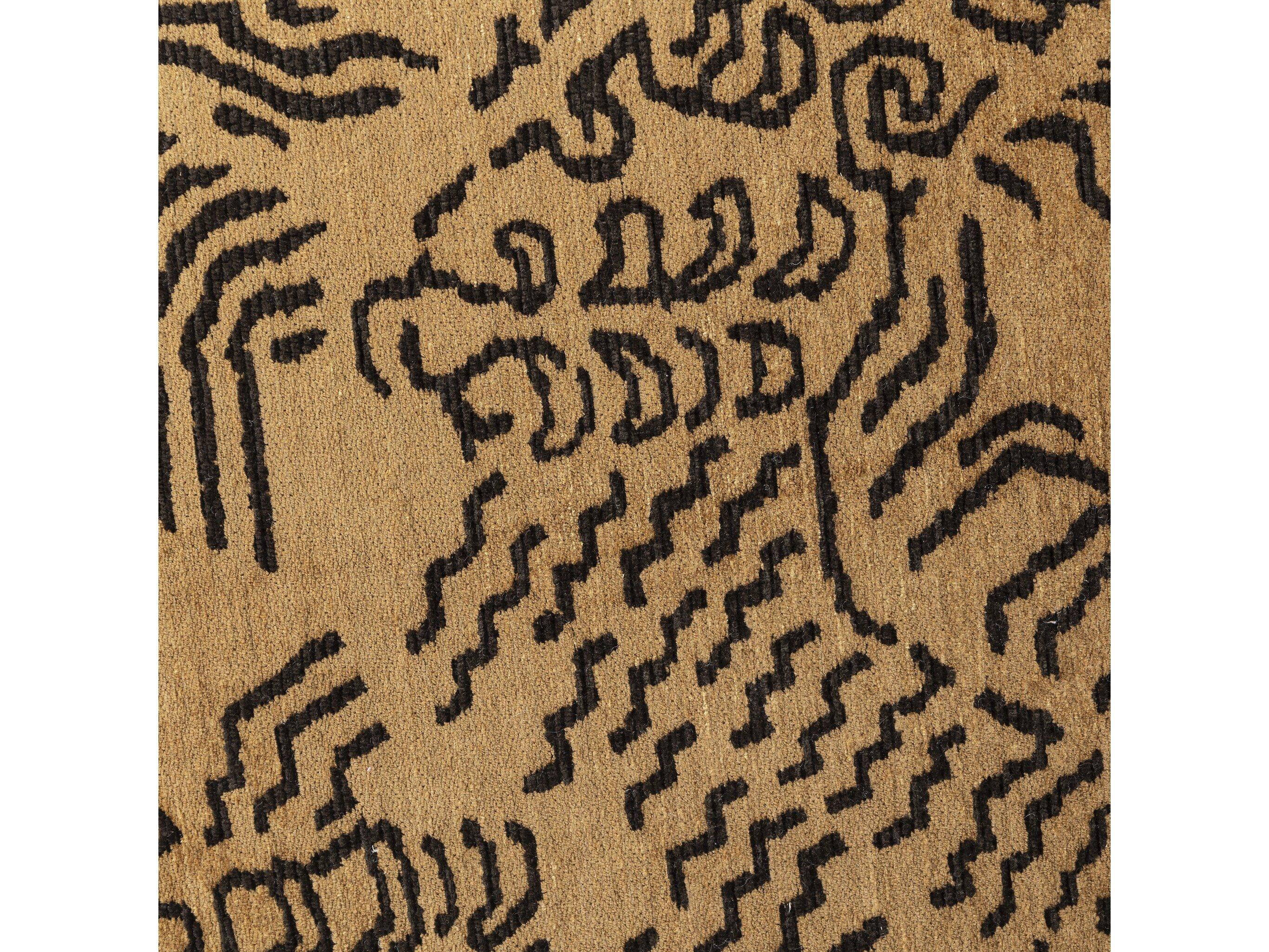 Four Hands Westgate Sinclair Balkan Ochre Upholstered Round Ottoman