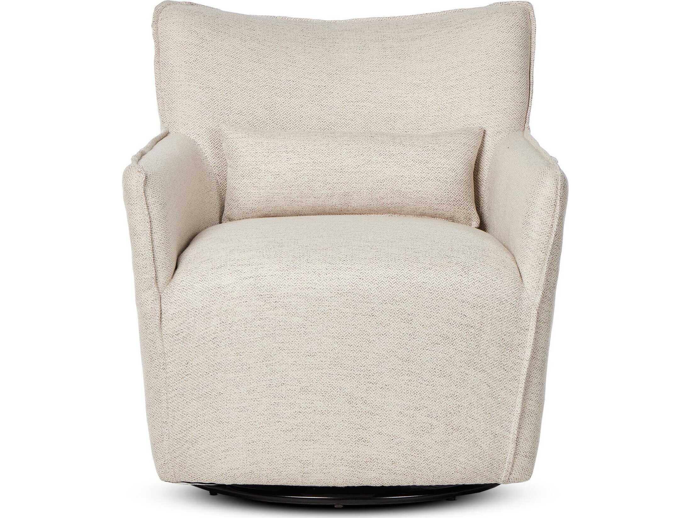 Four Hands Atelier Kimble Swivel Gray Fabric Accent Chair