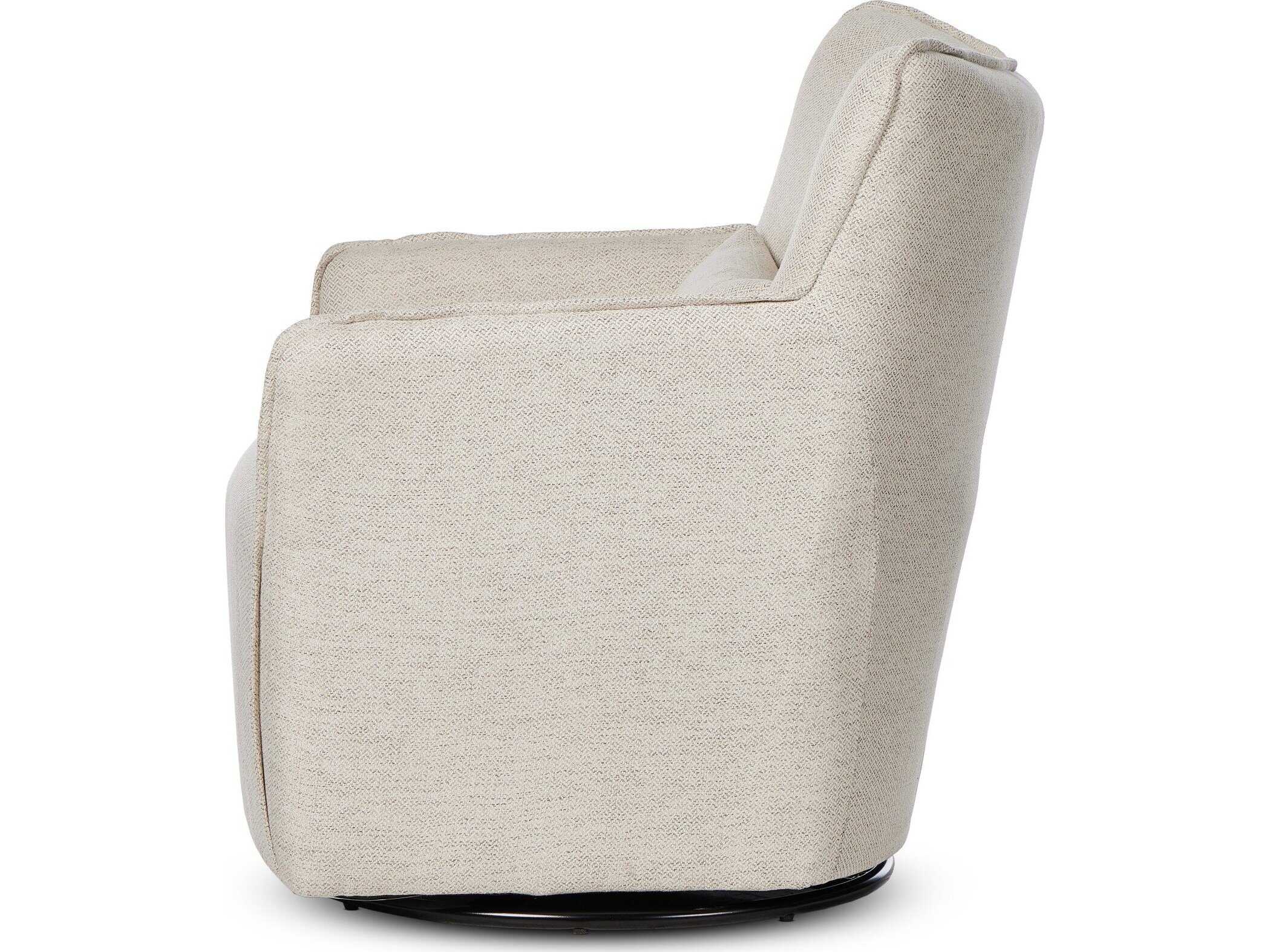 Four Hands Atelier Kimble Swivel Gray Fabric Accent Chair