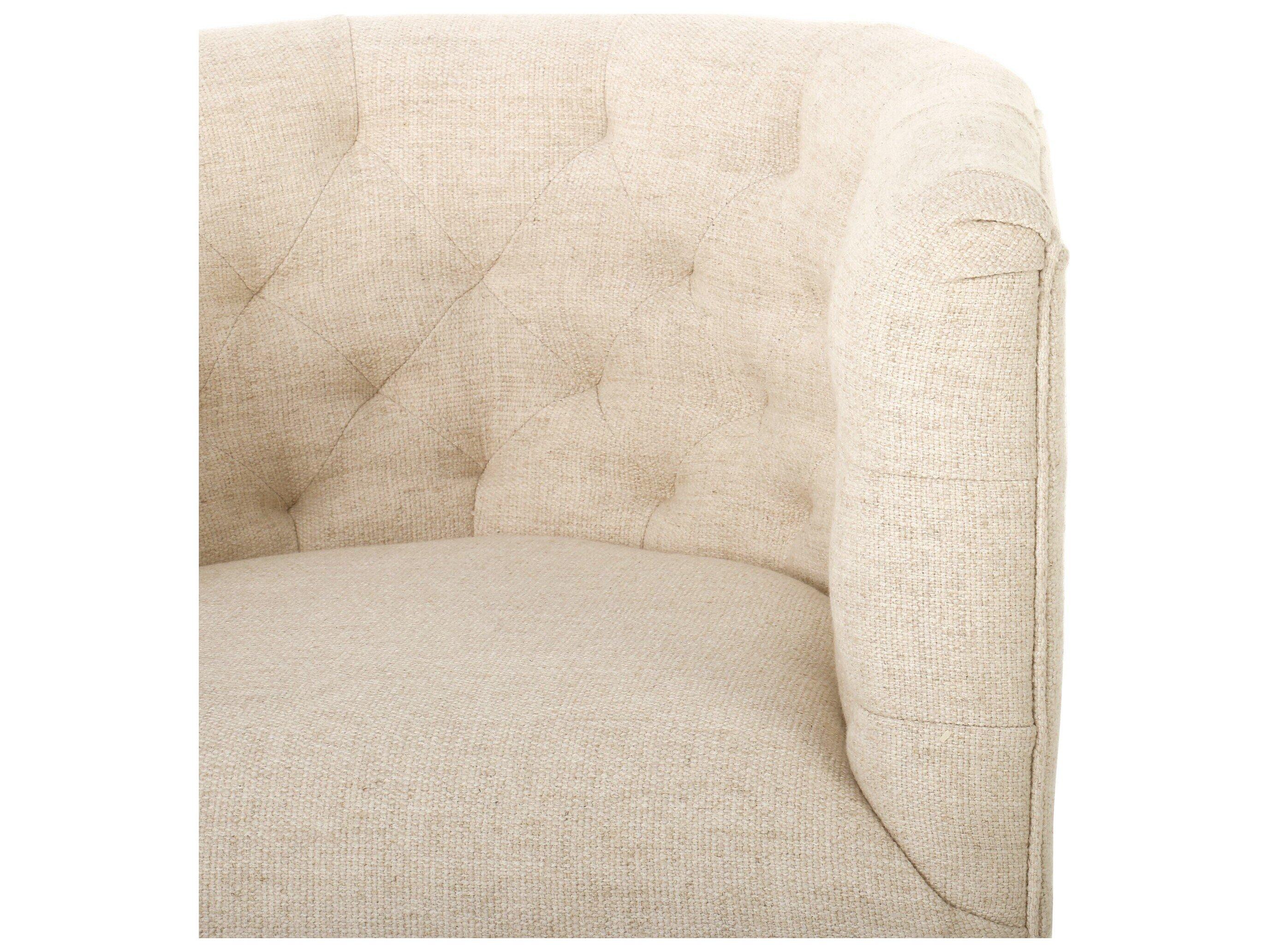 Four Hands Kensington Hanover Swivel White Accent Chair