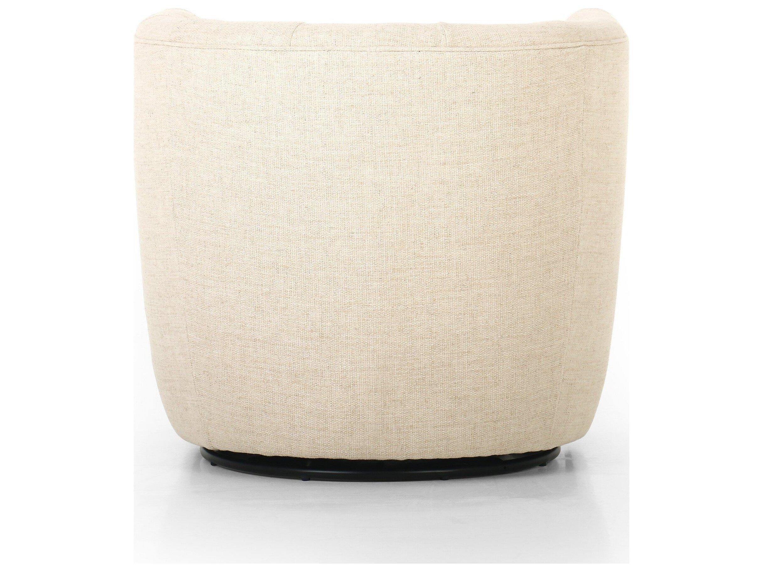 Four Hands Kensington Hanover Swivel White Accent Chair
