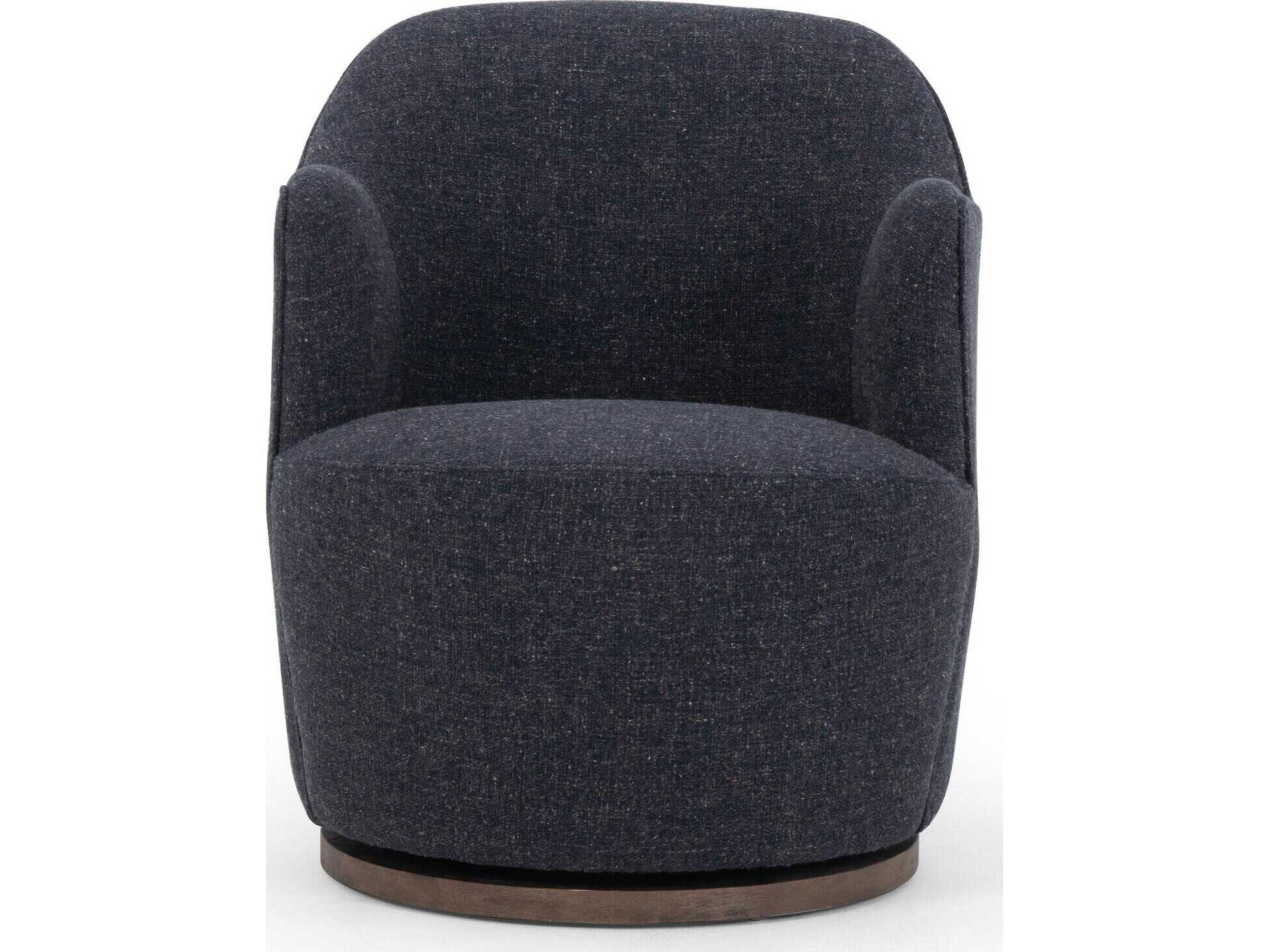 Four Hands Westgate Aurora Swivel Blue Fabric Accent Chair