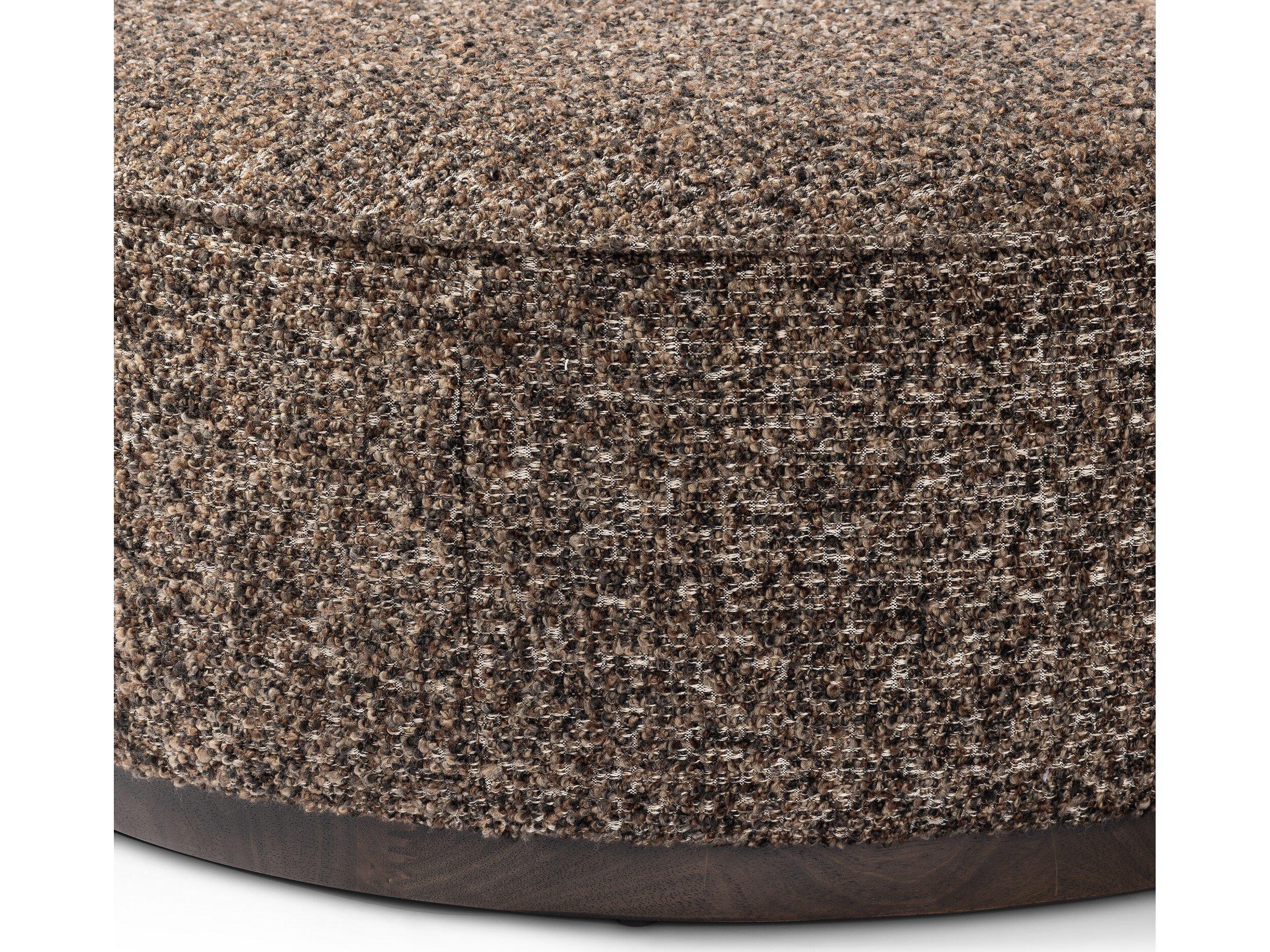 Four Hands Westgate Sinclair Ivan Granite Upholstered Large Round Ottoman