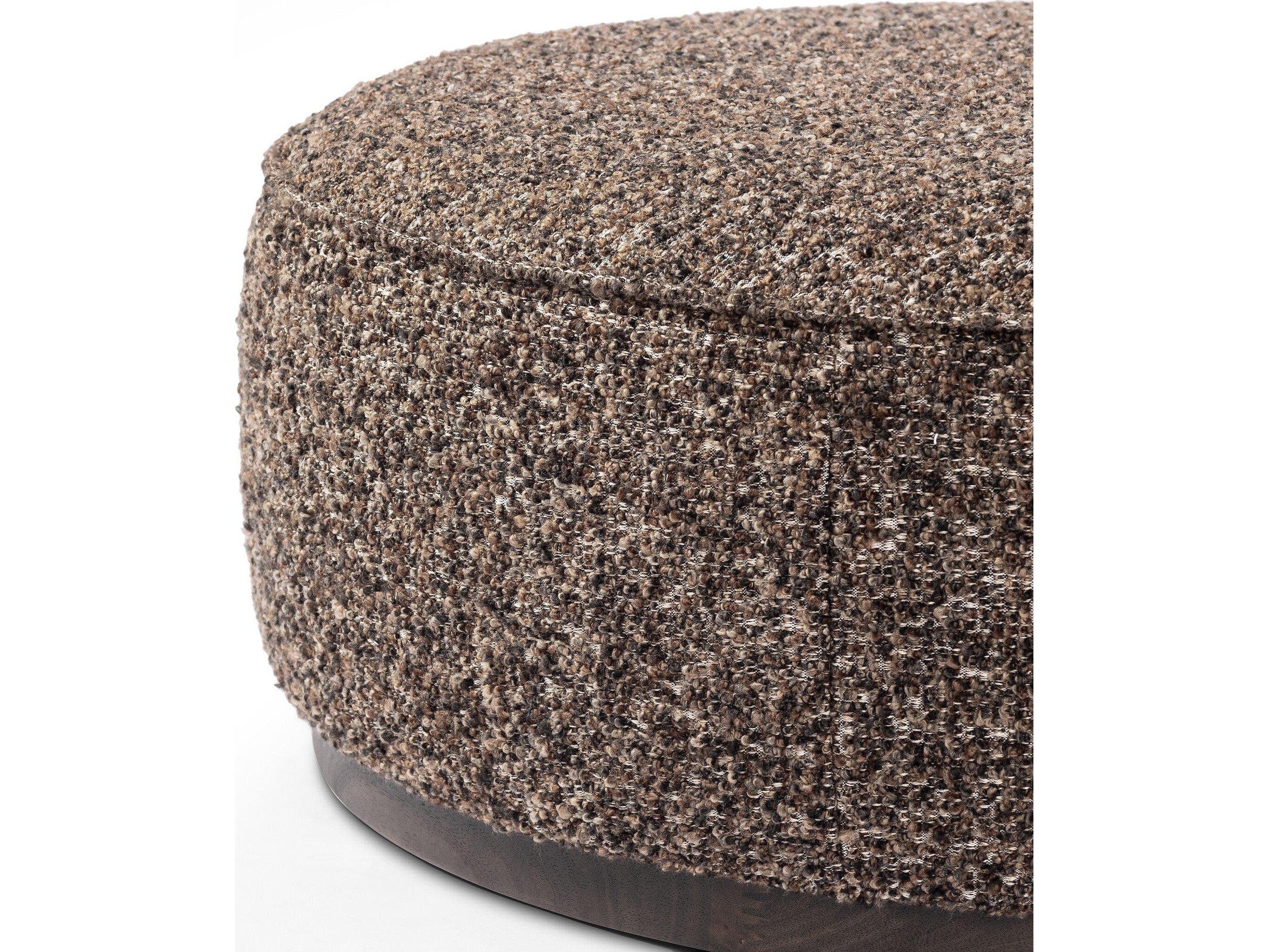 Four Hands Westgate Sinclair Ivan Granite Upholstered Large Round Ottoman