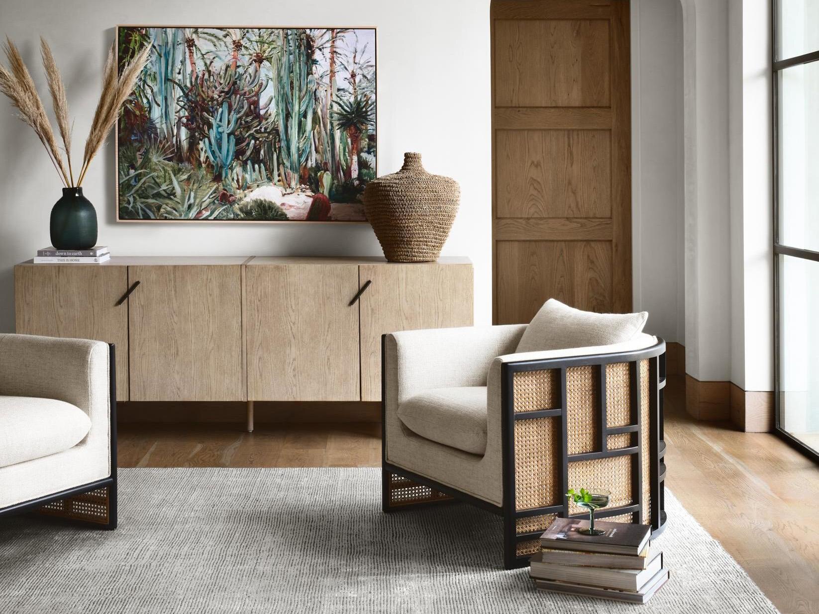 Four Hands Westgate June Beige Fabric Accent Chair