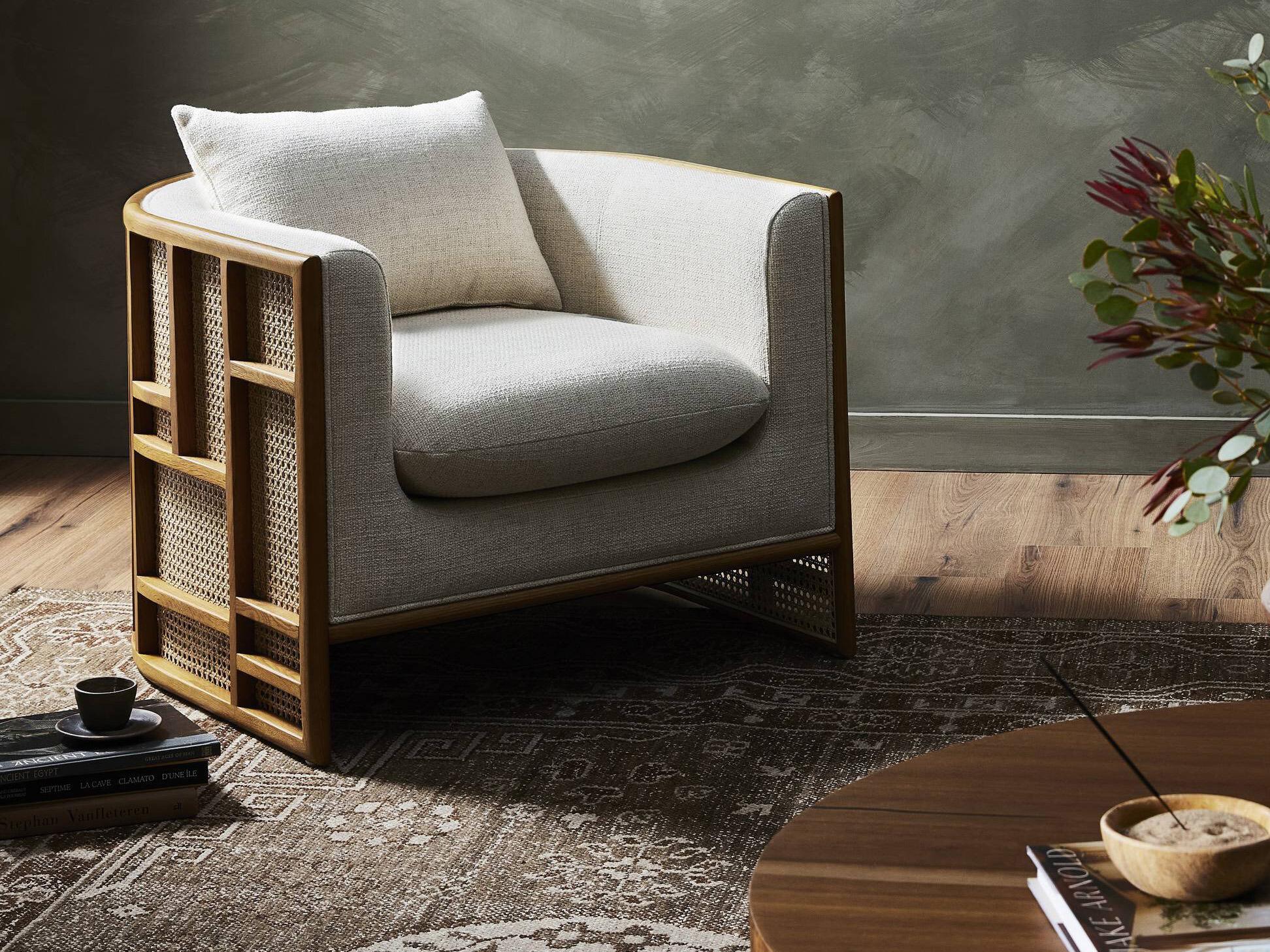 Four Hands Westgate June Beige Fabric Accent Chair