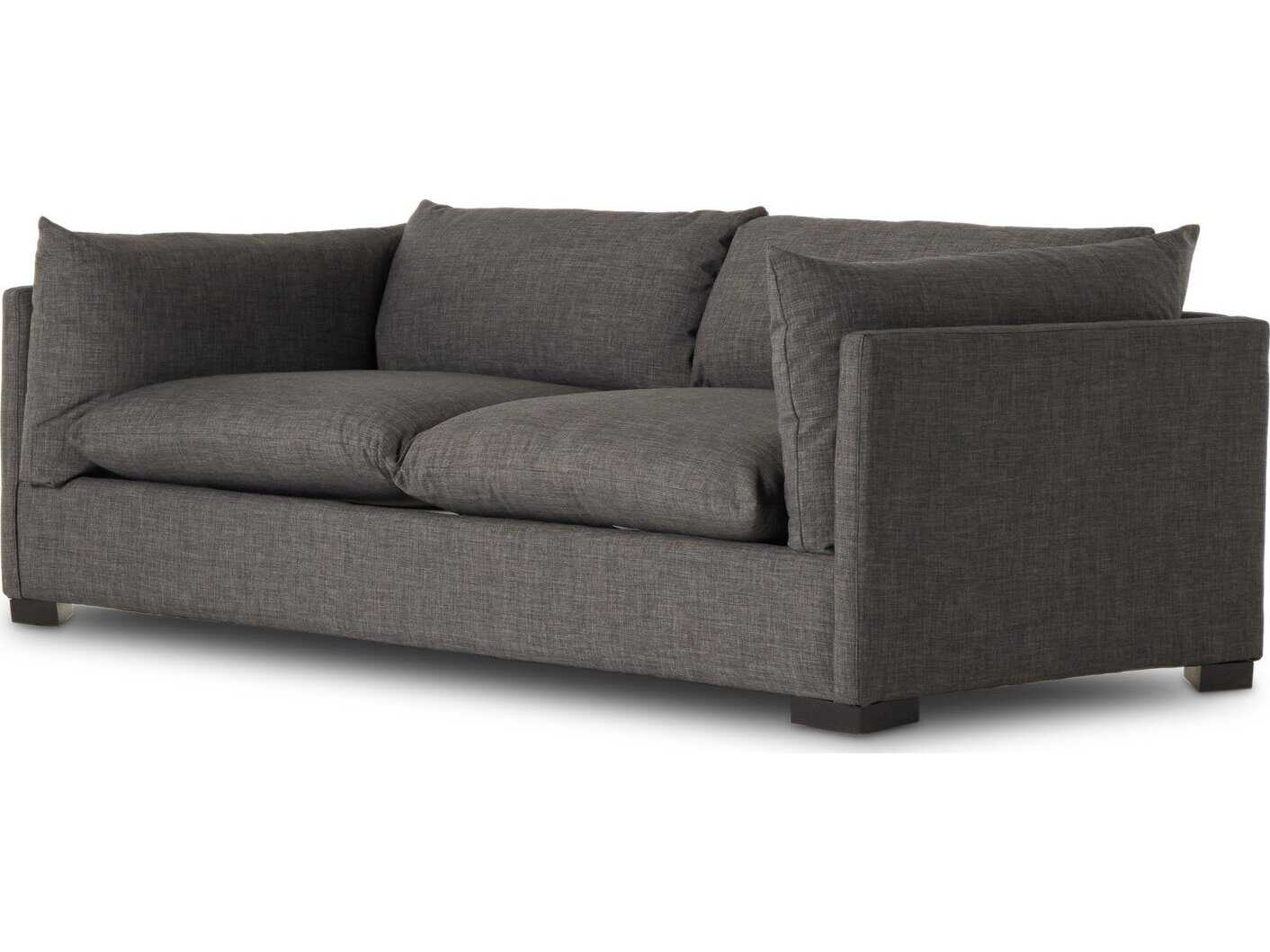 Four Hands Atelier Westwood Bennett Charcoal Espresso Gray Upholstered Sofa