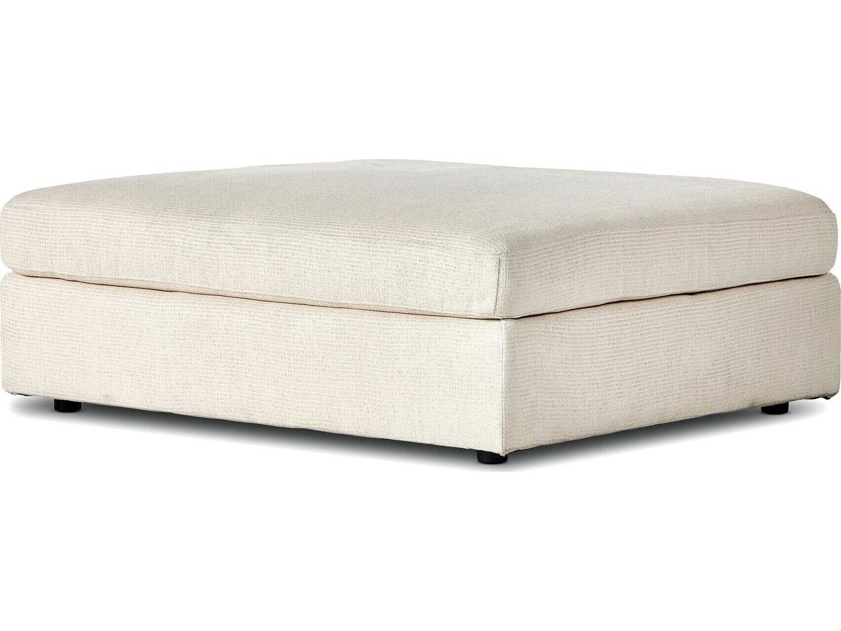 Four Hands Atelier Bloor Clairmont Ivory Upholstered Ottoman