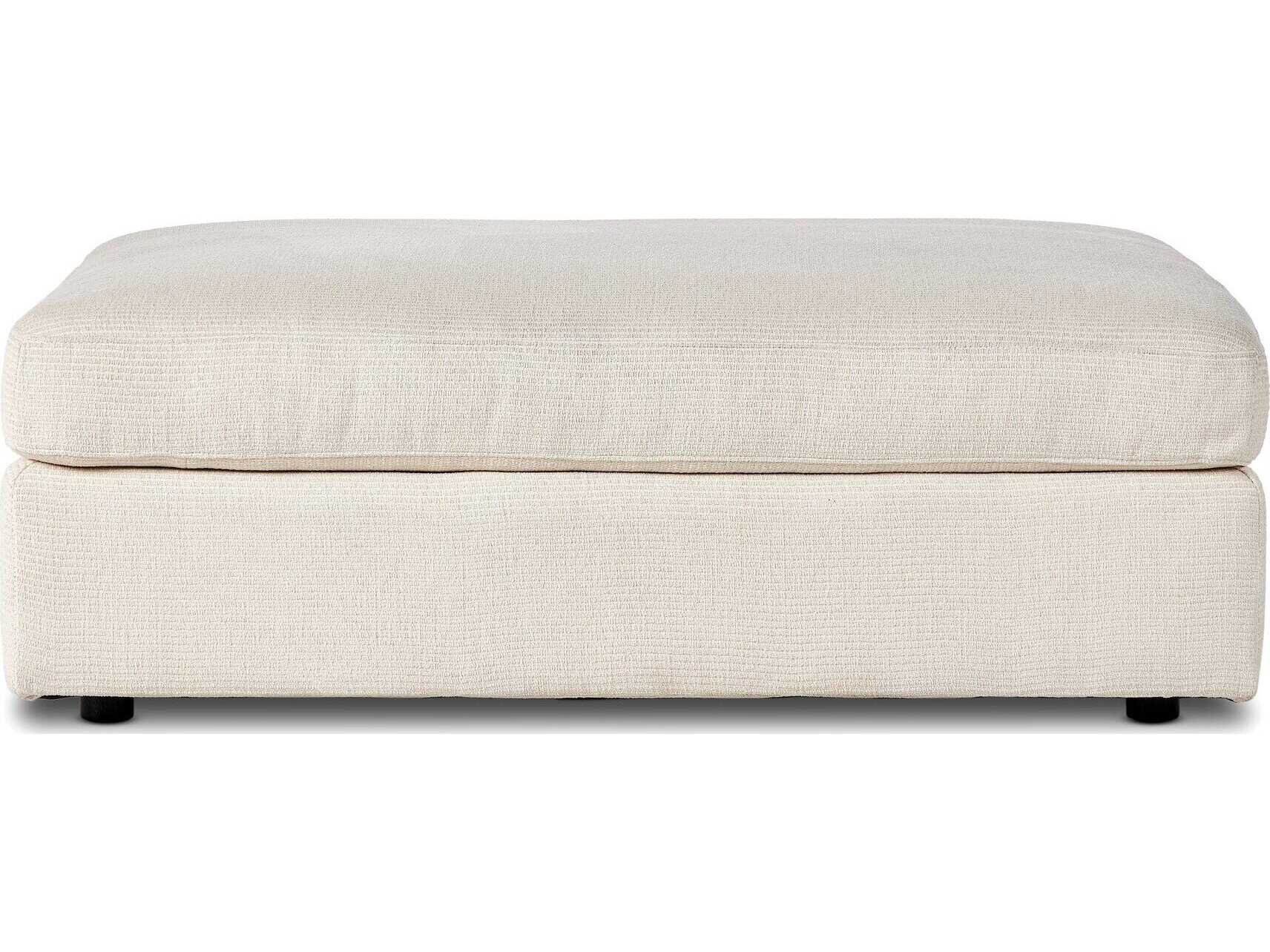 Four Hands Atelier Bloor Clairmont Ivory Upholstered Ottoman